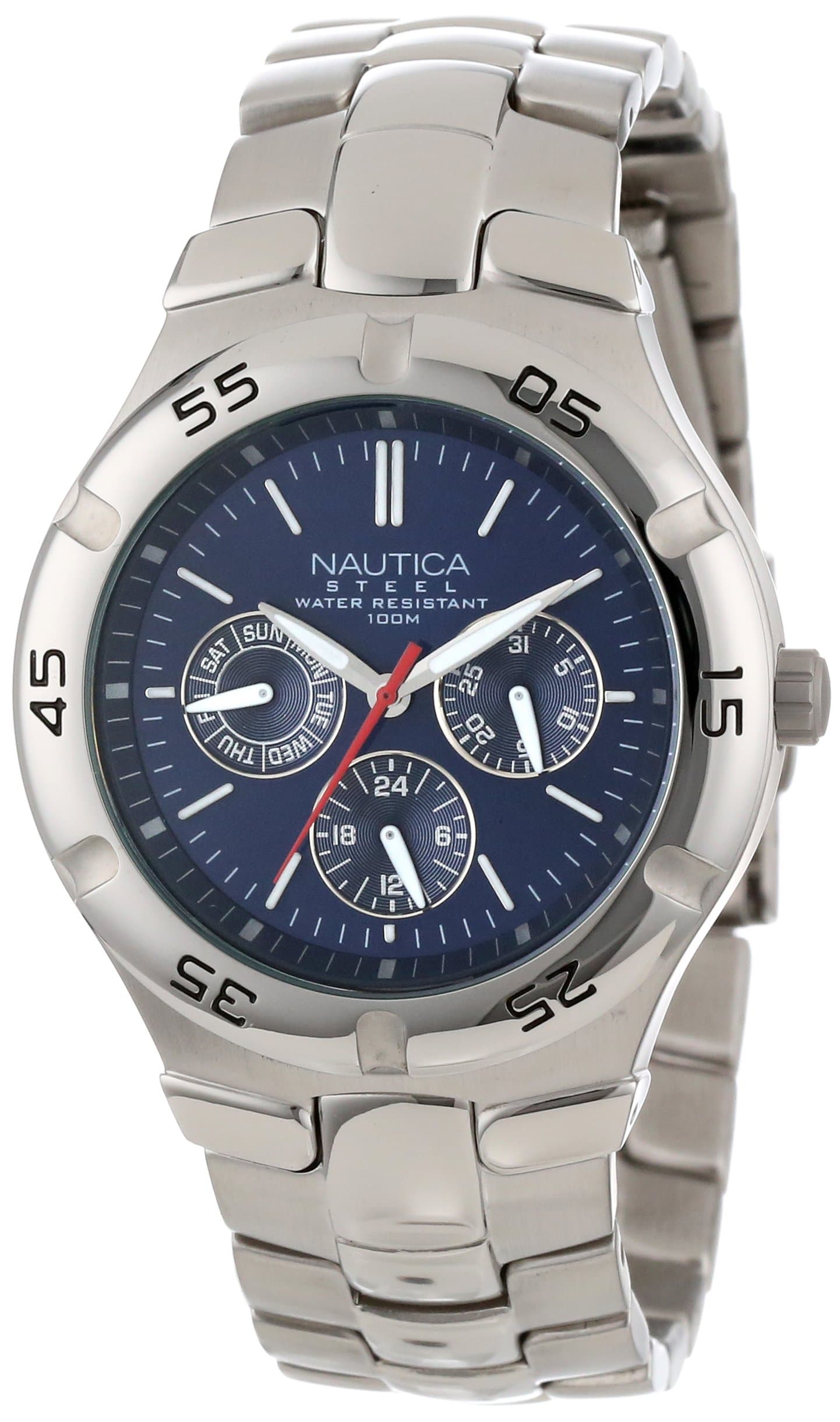 Men's N10061 Stainless Steel Round Multi-Function Watch