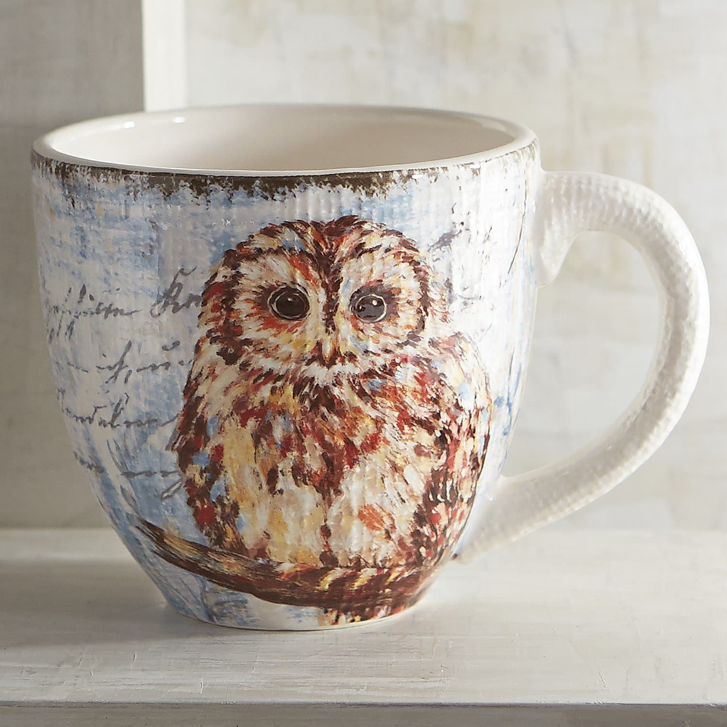 Pier 1 Imports Natural Owl Mug