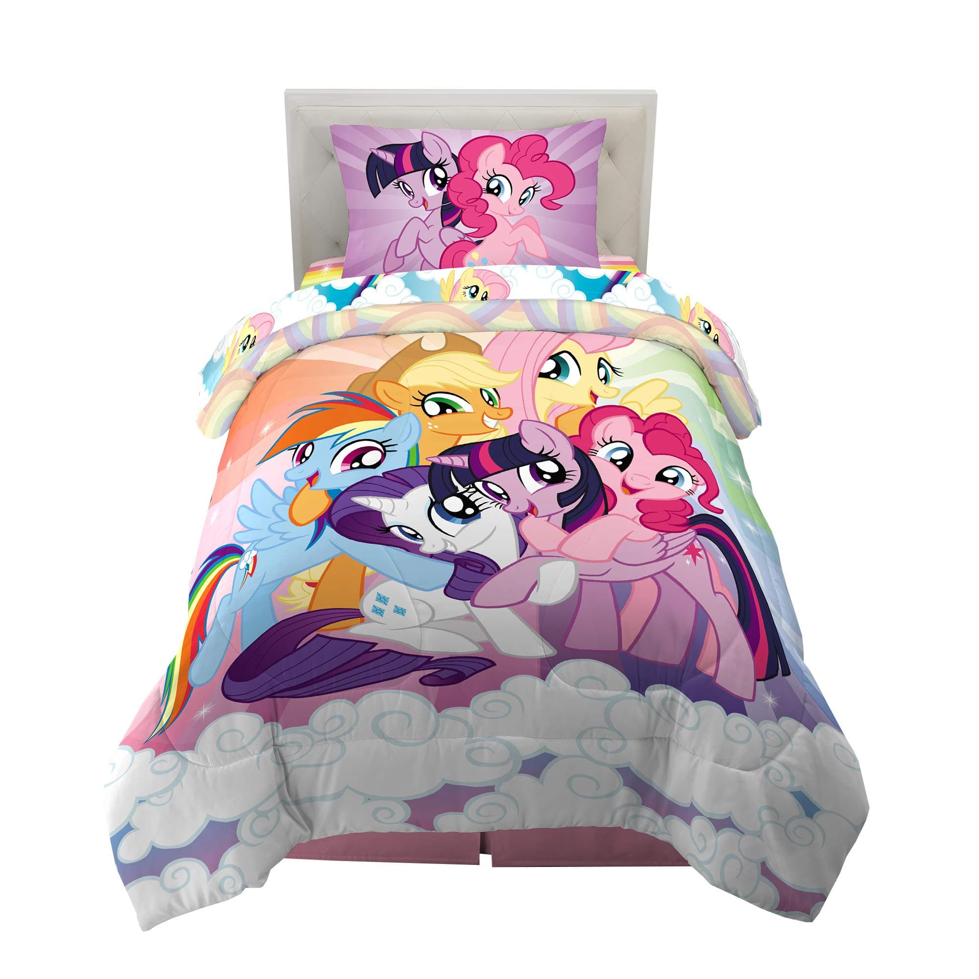 Franco Kids Bedding Super Soft Microfiber Comforter and Sheet Set, 4 Piece Twin Size, My Little Pony