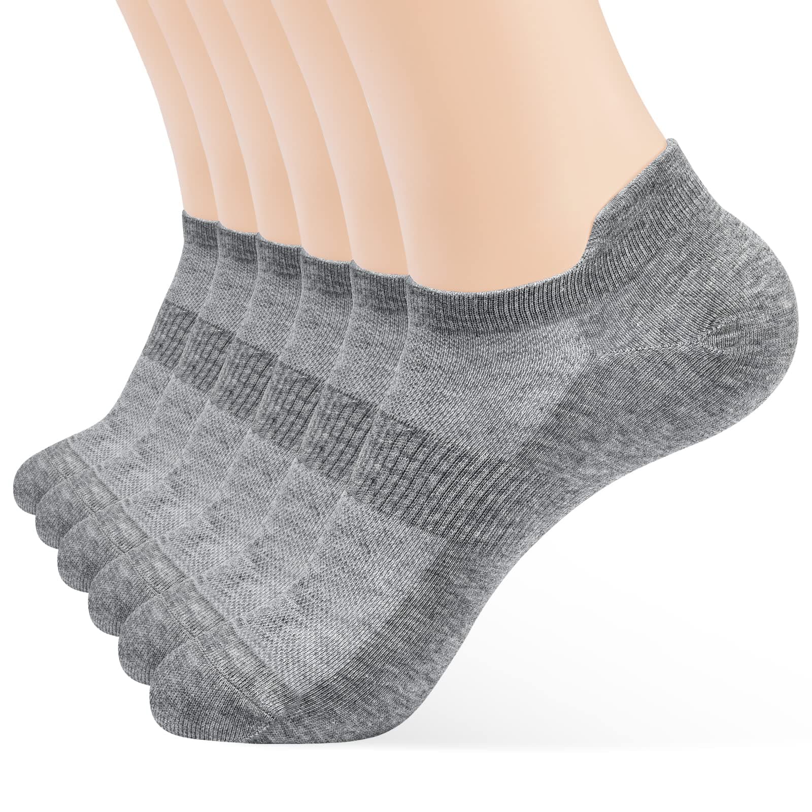 Ankle Socks Womens and Men Thin Athletic Running Low Cut No Show Socks With Heel Tab 6-12 Pairs