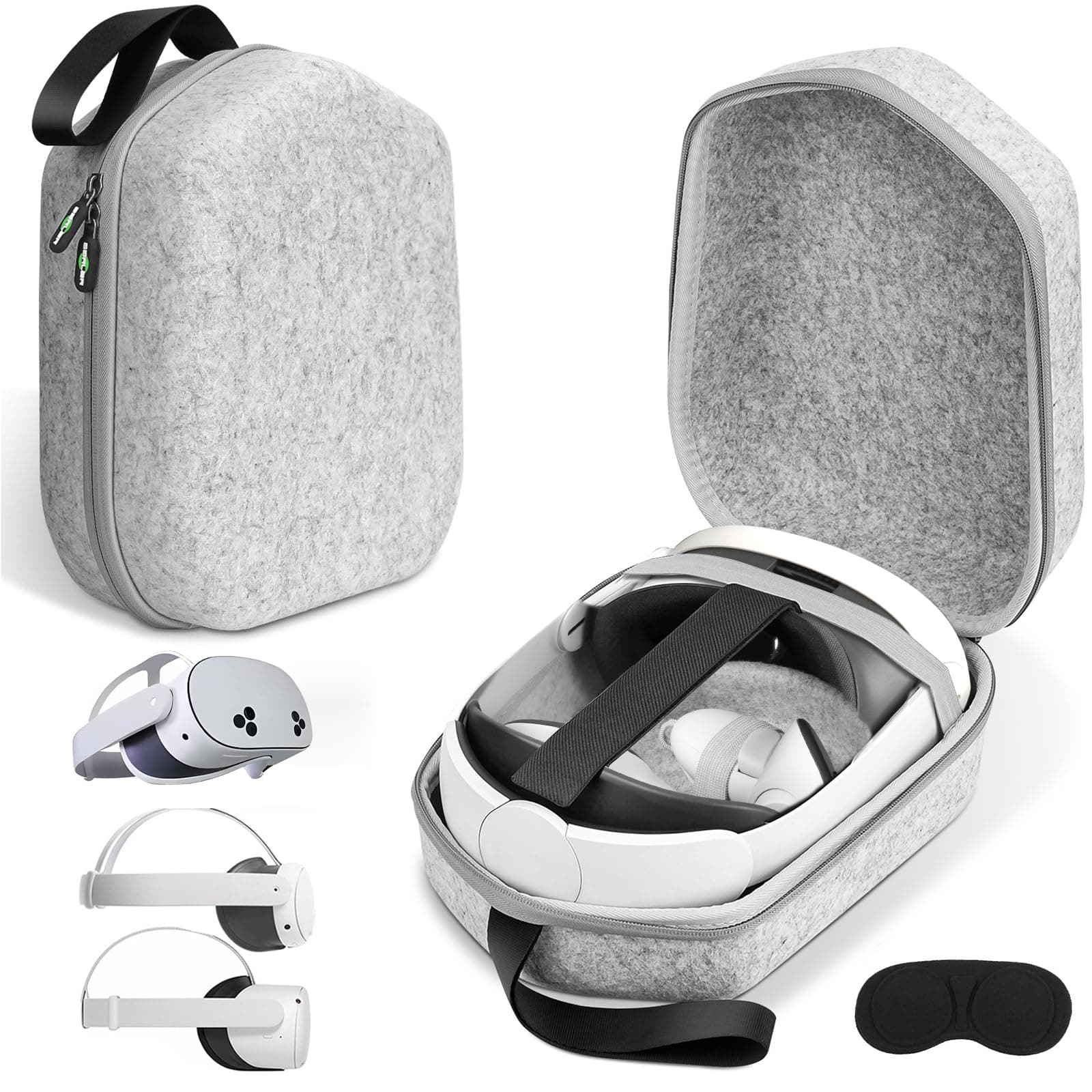 sarlar Hard Carrying Case Compatible with Meta Oculus Quest 2/Quest 3/Vision Pro Original/Elite Version VR Gaming Headset and Touch Controllers Accessories, Suitable for Travel and Home Storage