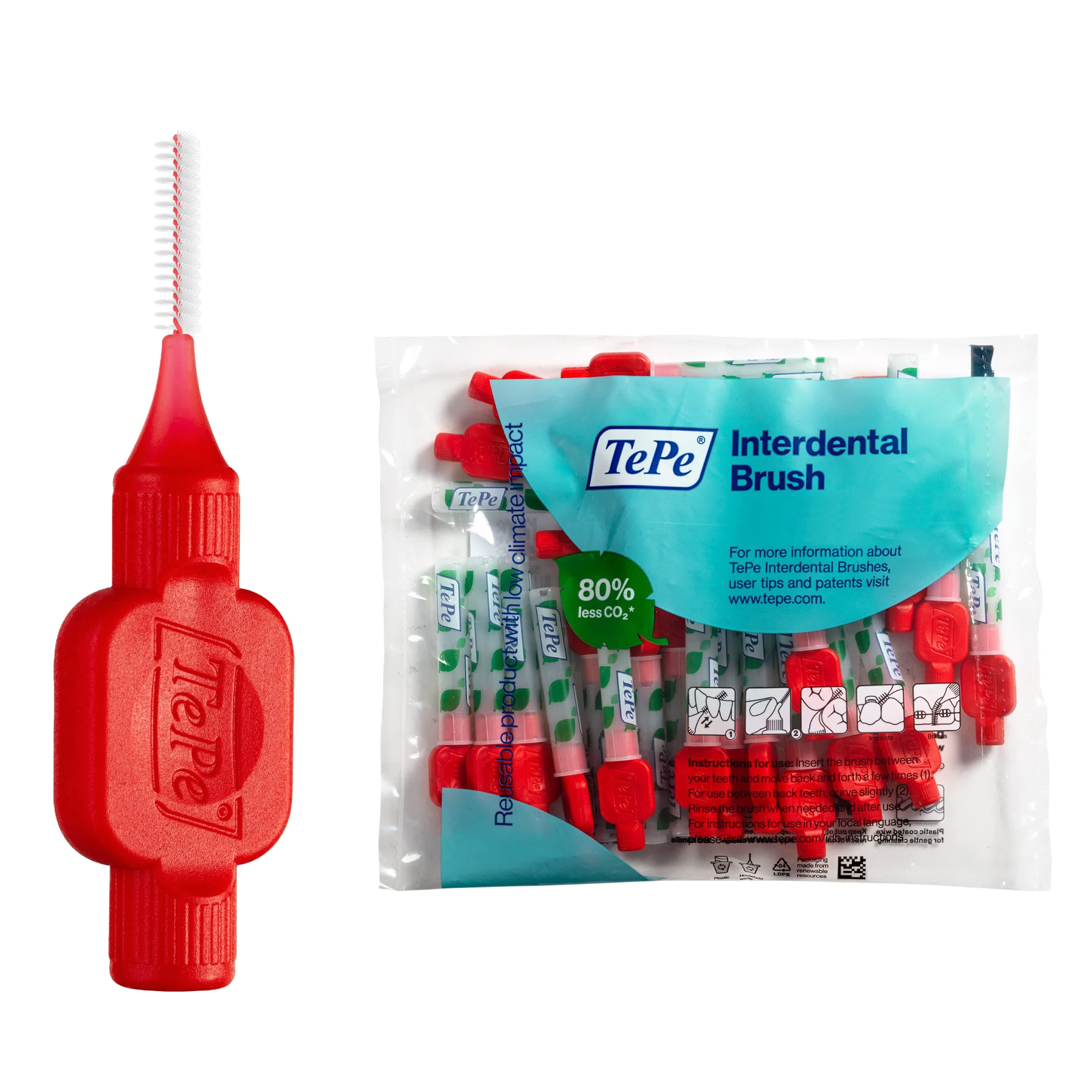 Interdental Brushes Original Red 0.5 mm, Pack of 25