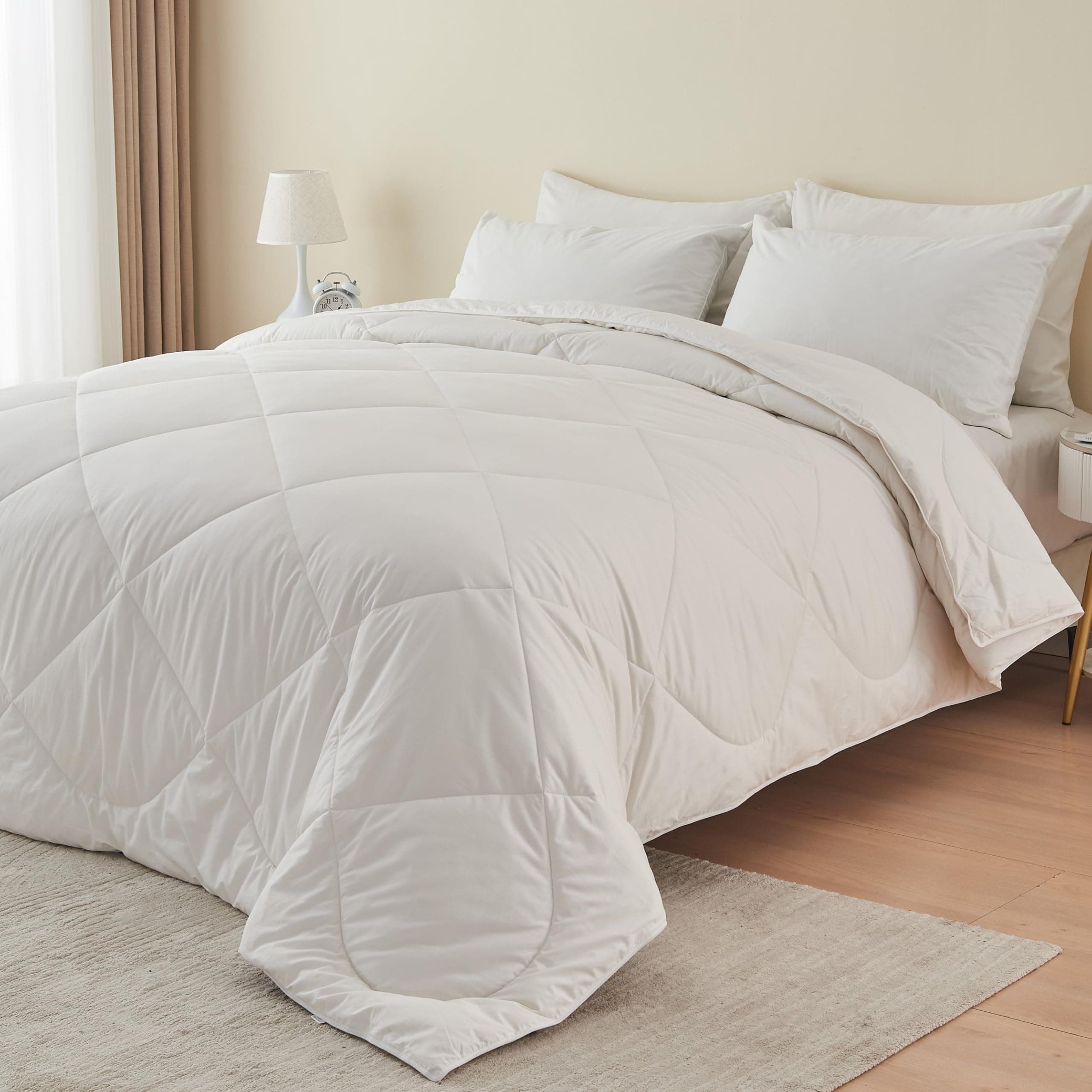 Down Alternative Duvet Comforter 100% Peruvian Alpaca Wool Fill - All-Season Hypoallergenic Thermal Control - All natural sustainable, Twin/Twin X-Large