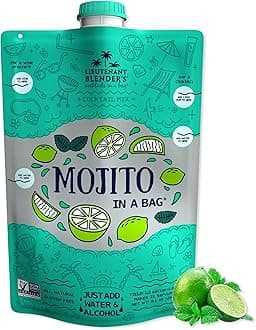 Lt. Blender's Mojito in a Bag - Makes 1/2 Gallon of Frozen Mix - Non-GMO Cocktail Mix for Slushies - Make a Cocktail, Wine Slushie or Mocktail - (Pack of 1)