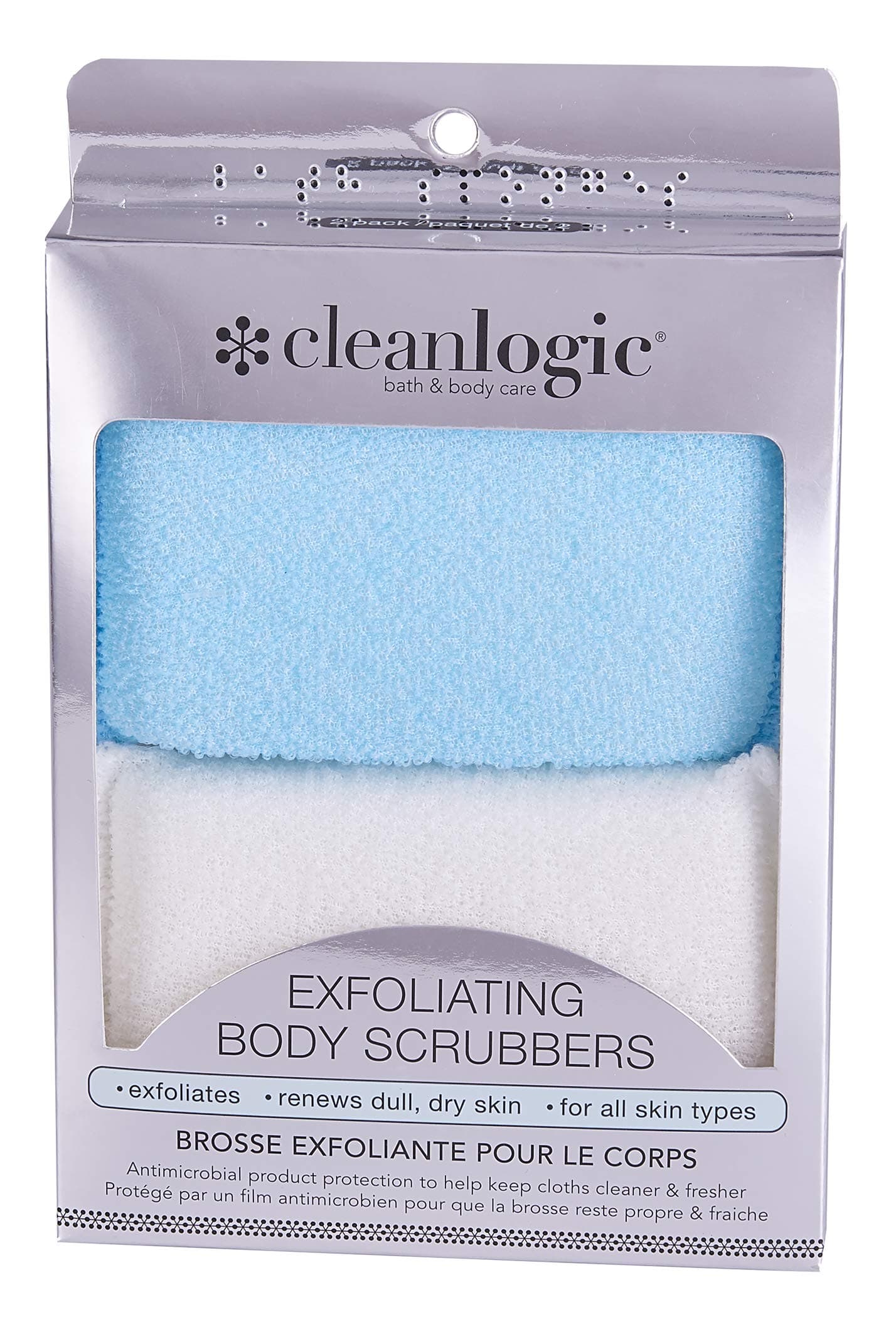 CleanlogicExfoliating small body scrubber, pink