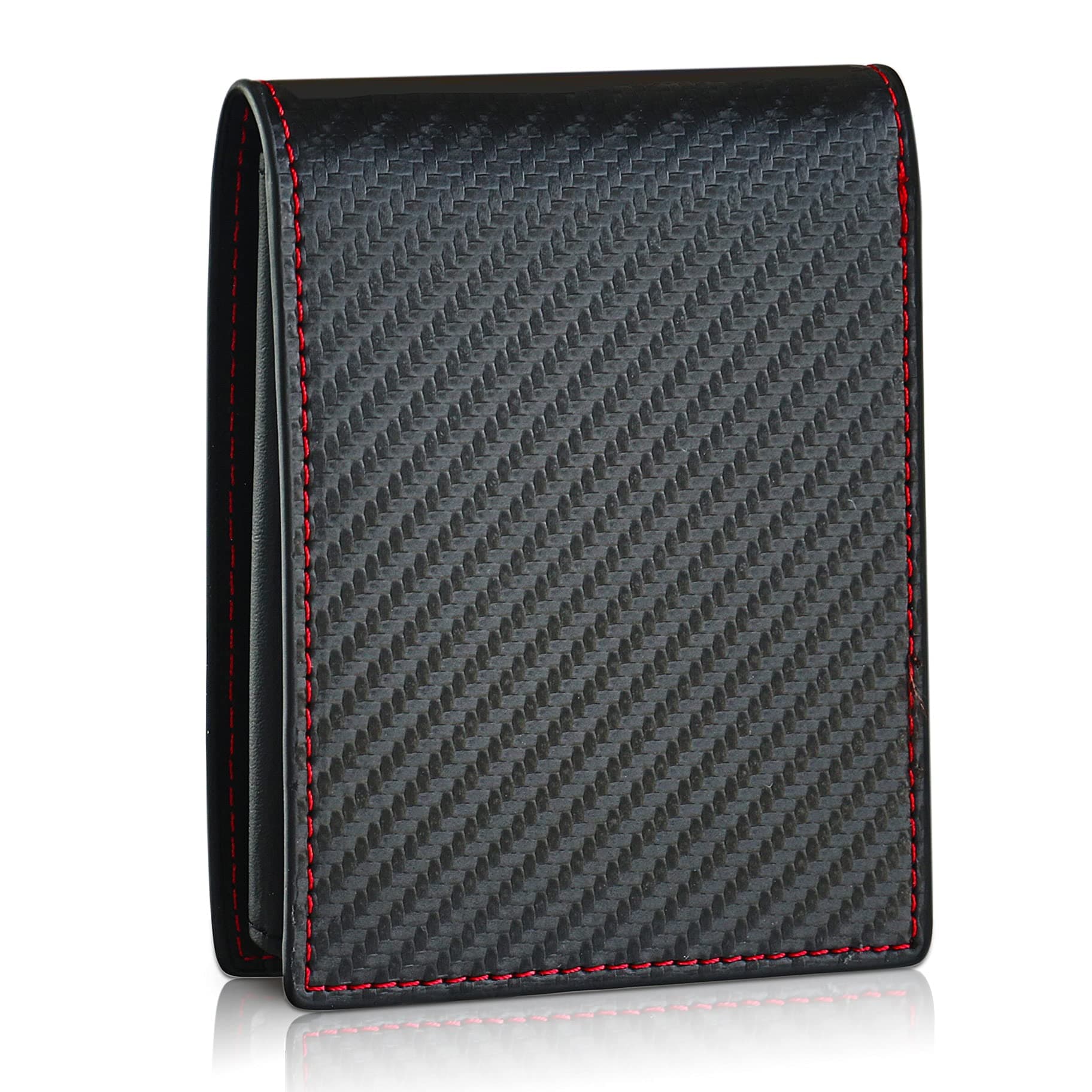 EccellenceWallets for Men RFID Blocking - Leather Wallet for Men Bifold, Men's Wallet Slim Minimalist, Carbon Fiber Wallets, Security Wallet, Genuine Leather Wallet, Birthday Gift for Husband and Dad