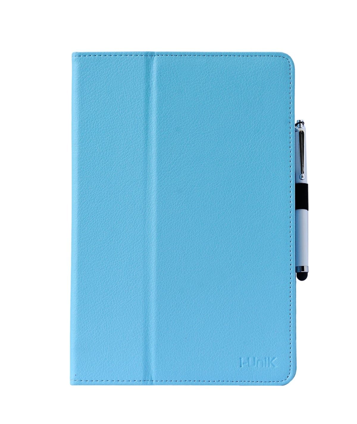 Kurio Smart 2 in 1 Tablet case, i-UniK Folio Tablet case NOT to USE with Keyboard for Kurio Smart 2 in 1 Windows Tablet [Bonus Stylus + Support Sleep Awake Function] (Light Blue)