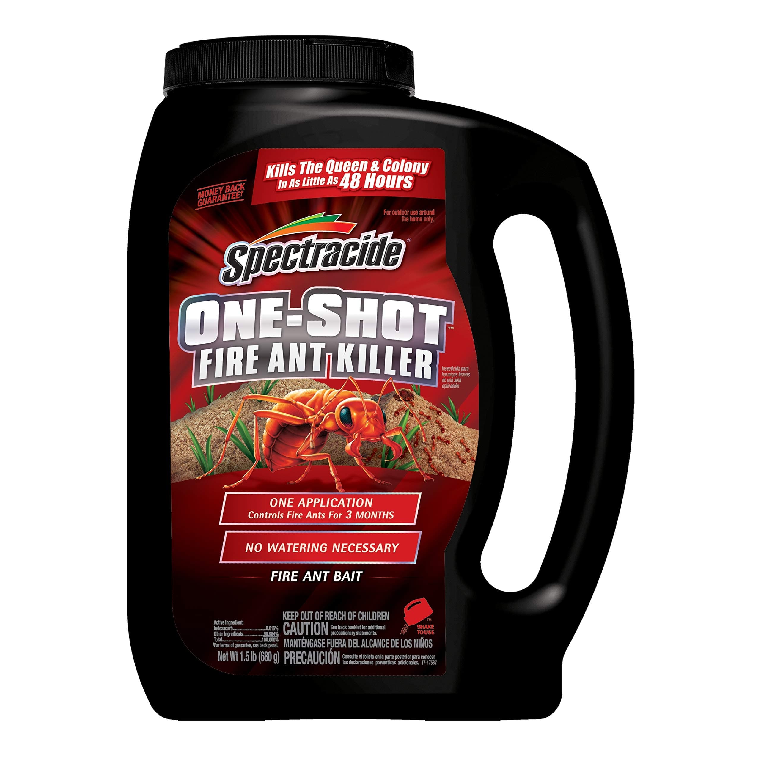Spectracide One Shot Fire Ant Killer, Fire Ant Bait, Controls Fire Ants for 3 Months, 1.5 lb