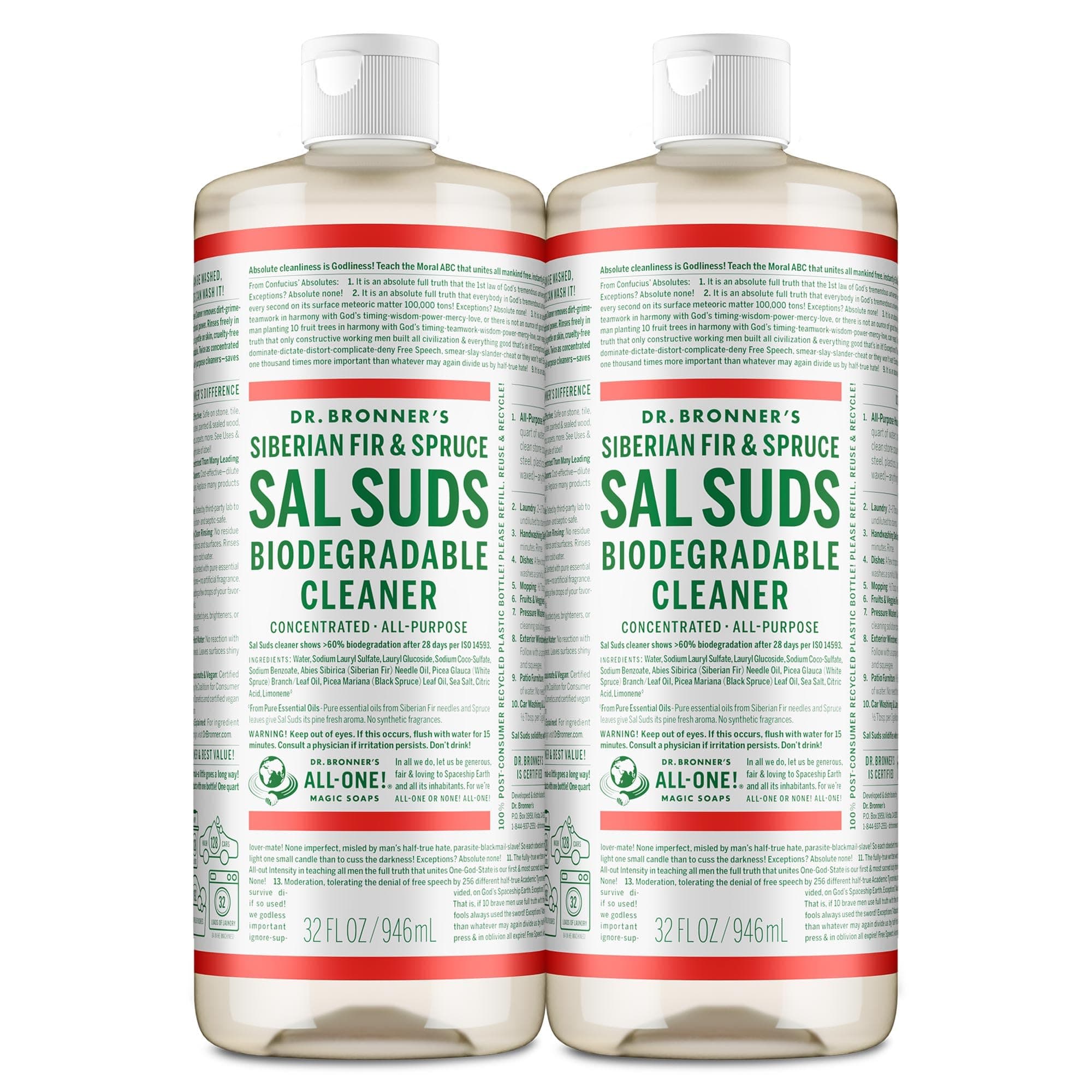 Dr. Bronner?s Sal Suds Biodegradable Cleaner - 32oz, 2 Pack