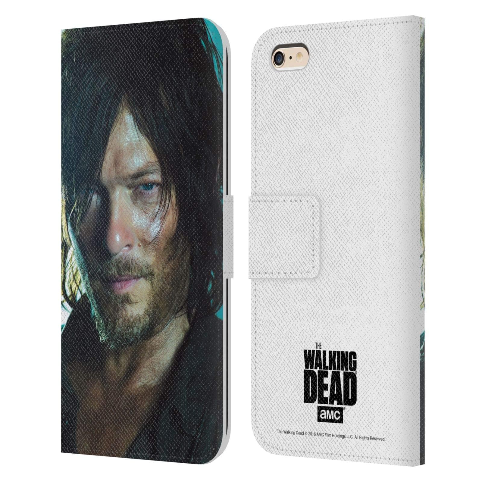 Head Case Designs Officially Licensed AMC The Walking Dead Daryl Characters Leather Book Wallet Case Cover Compatible with Apple iPhone 6 Plus/iPhone 6s Plus