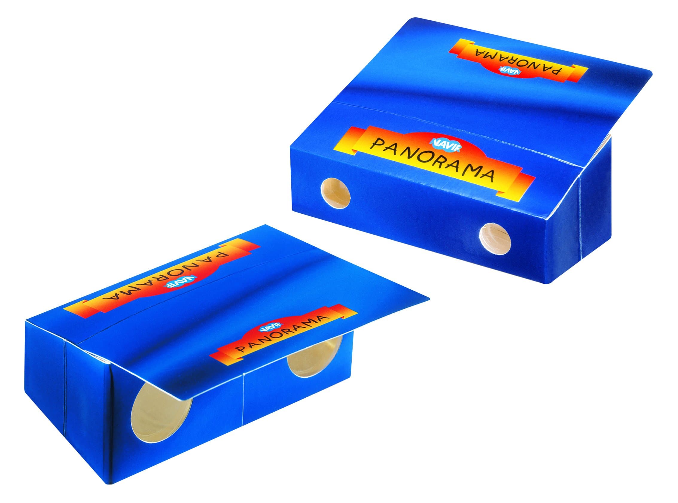 Navir 9010/E 24 Pieces Panorama Cardboard Binocular in Display, Blue, Multicoloured