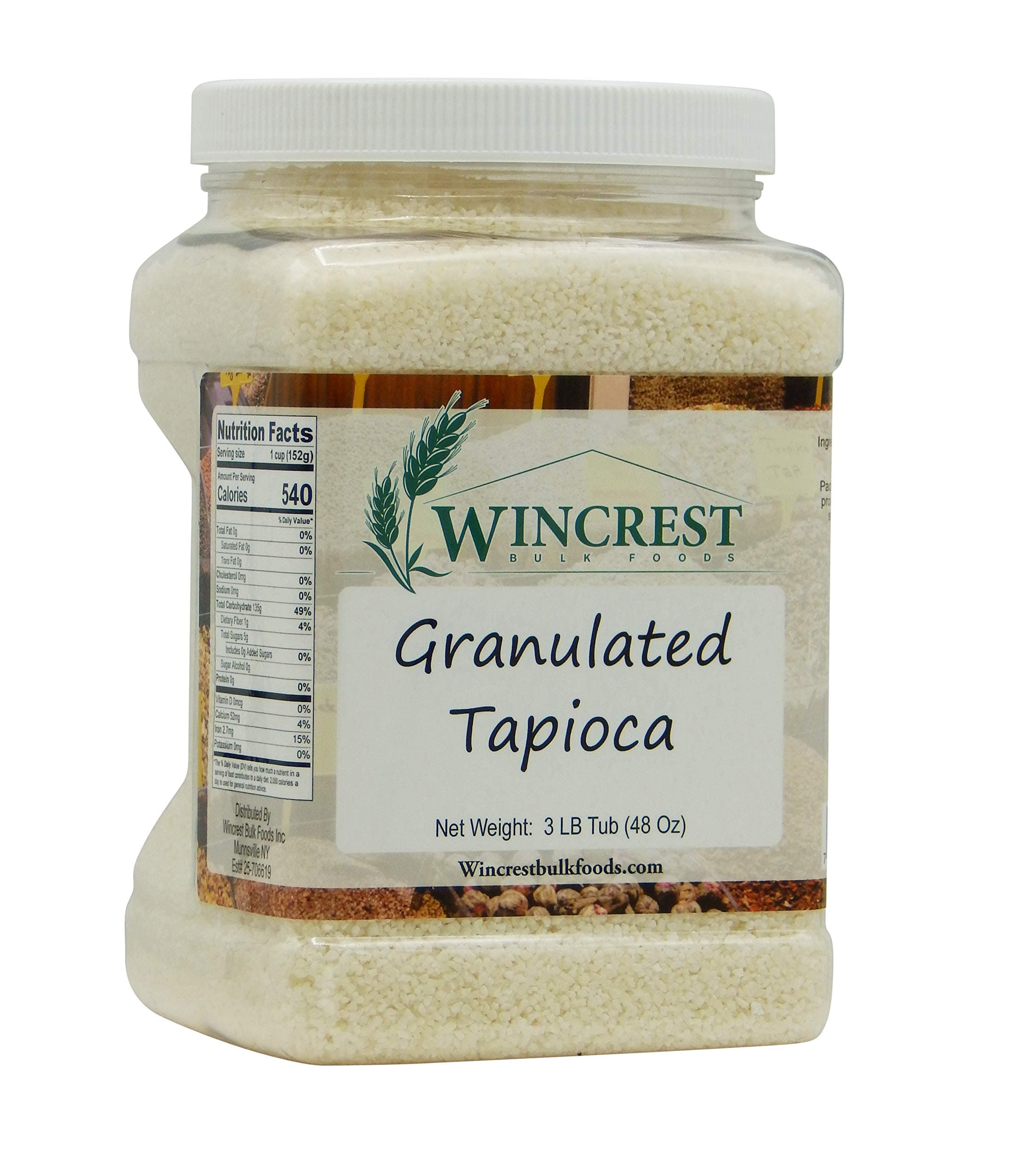 - Granulated Tapioca - 3 Lb Tub