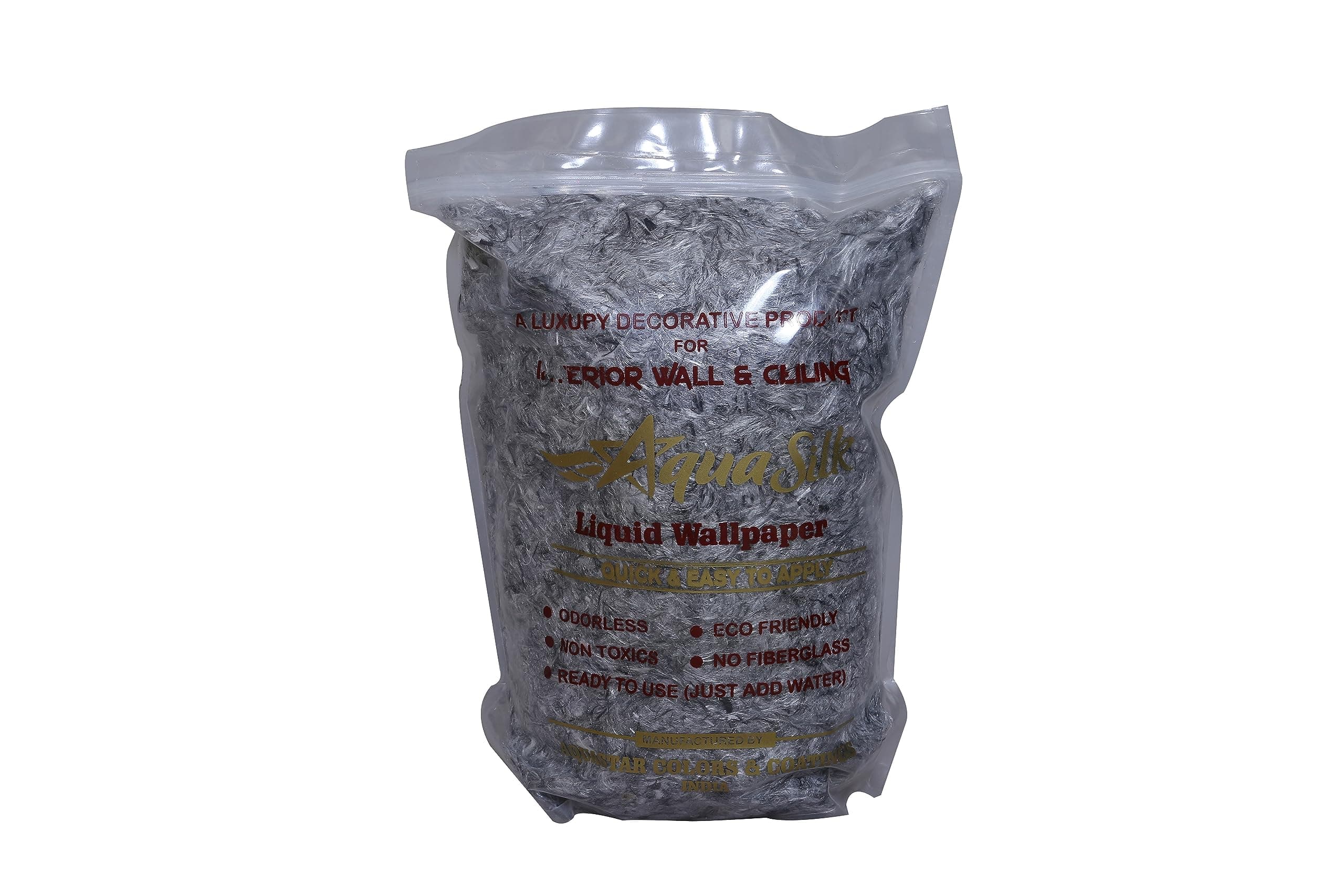 Aqua Silk Long Lasting Decortive Interior Liquid Wallpaper 101_Grey