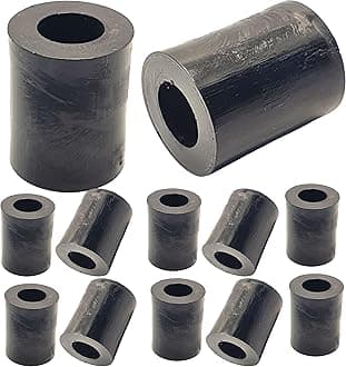 M3 x 20mm Black Nylon Spacers and Standoff Washers for M3, M4, M5, M6, M8 Screws, Lengths 3mm to 30mm (Pack of 12)