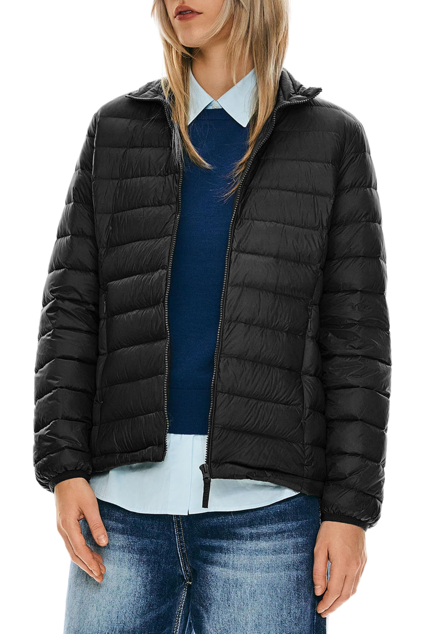 Orolay Women's Lightweight Packable Down Jacket Quilted Puffer Coat with Stand Collar