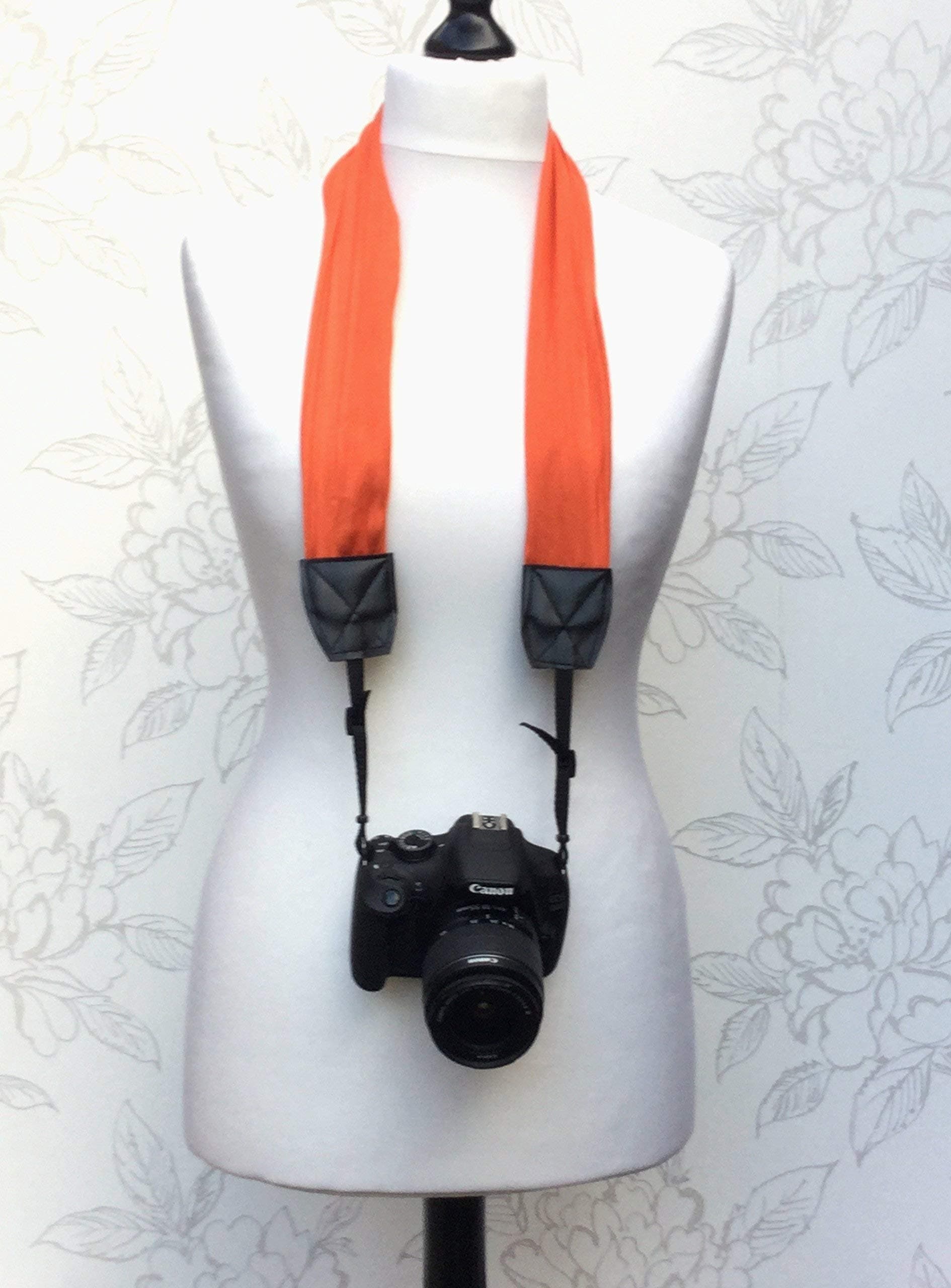 Handmade Burnt Orange Pashmina DSLR Camera Strap