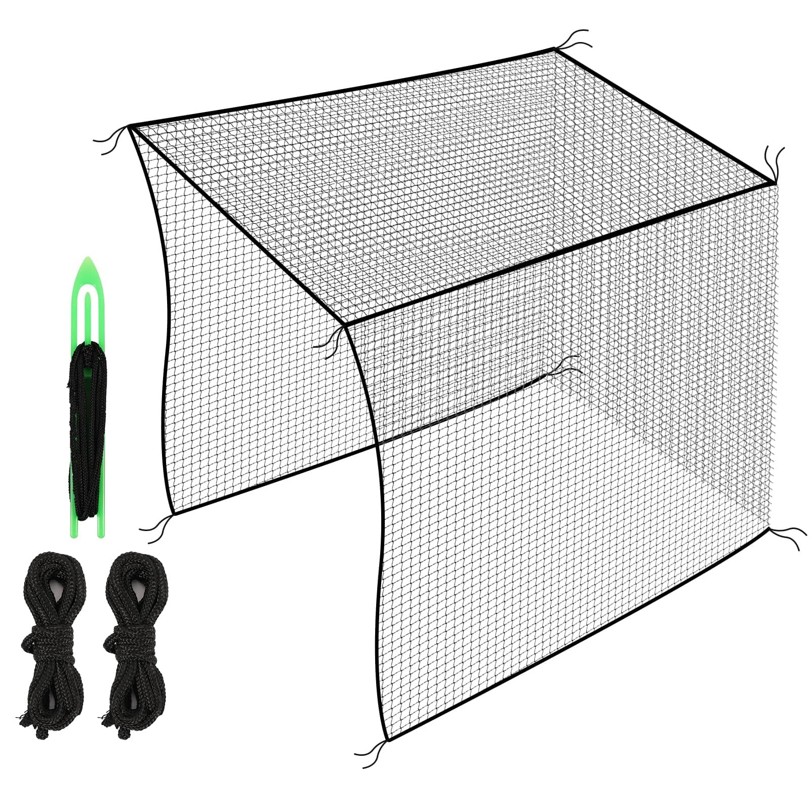 Golf Net,10Feet Golf Practice Net with 12pcs Spring snap and 4pcs Carabiner, Sports Practice Barrier Net, Heavy Duty Ball Netting Golf Hitting Net, DIY Ball Net,Baseball Net and Chipping Net