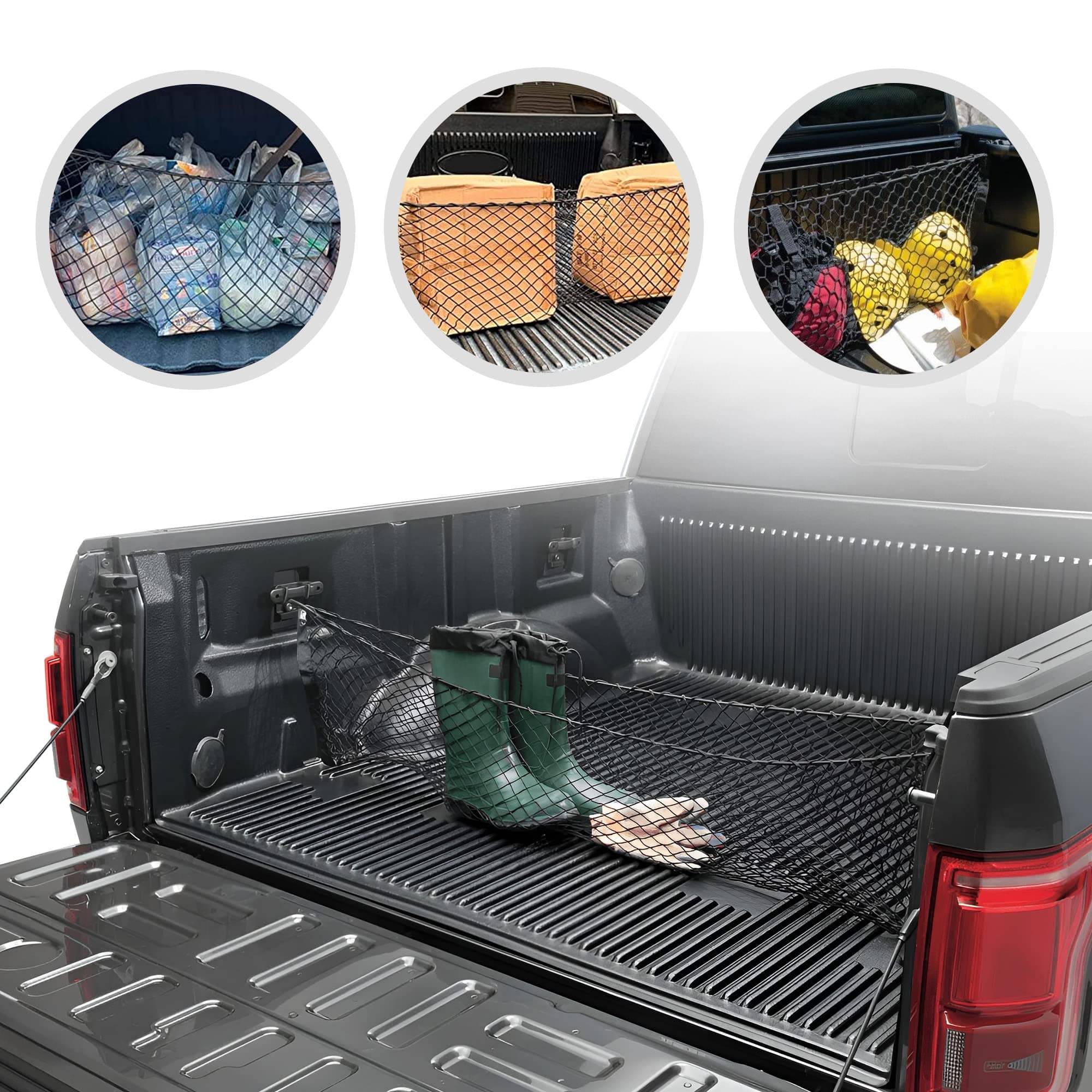 Trunknets Inc Truck Bed Envelope Style Trunk Mesh Cargo Net for Ford F-150 F150 F 150 2015 2016 2017 2018