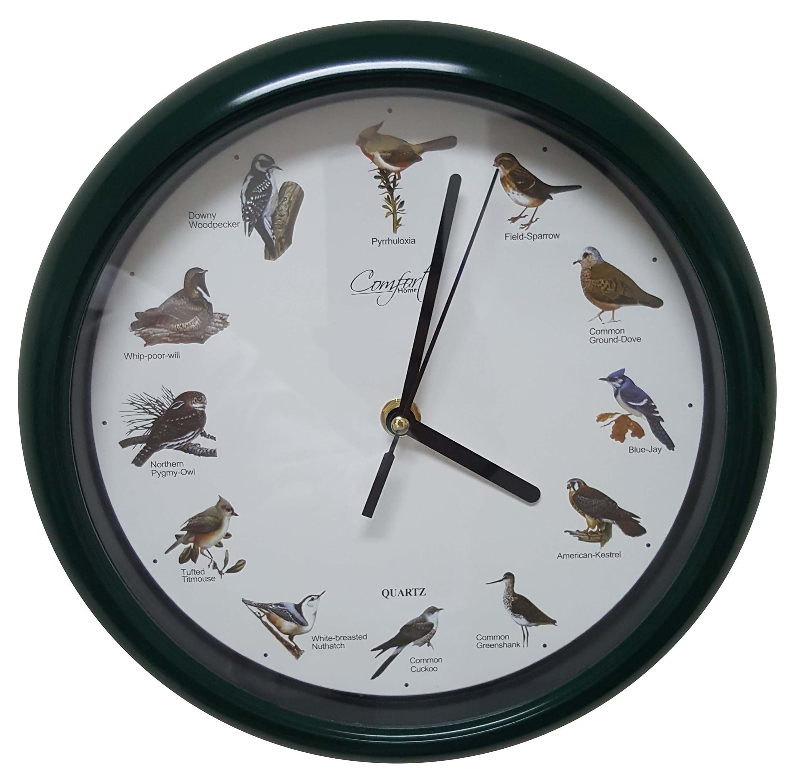 Comfort Home Original Singing Bird Clock, 10" W