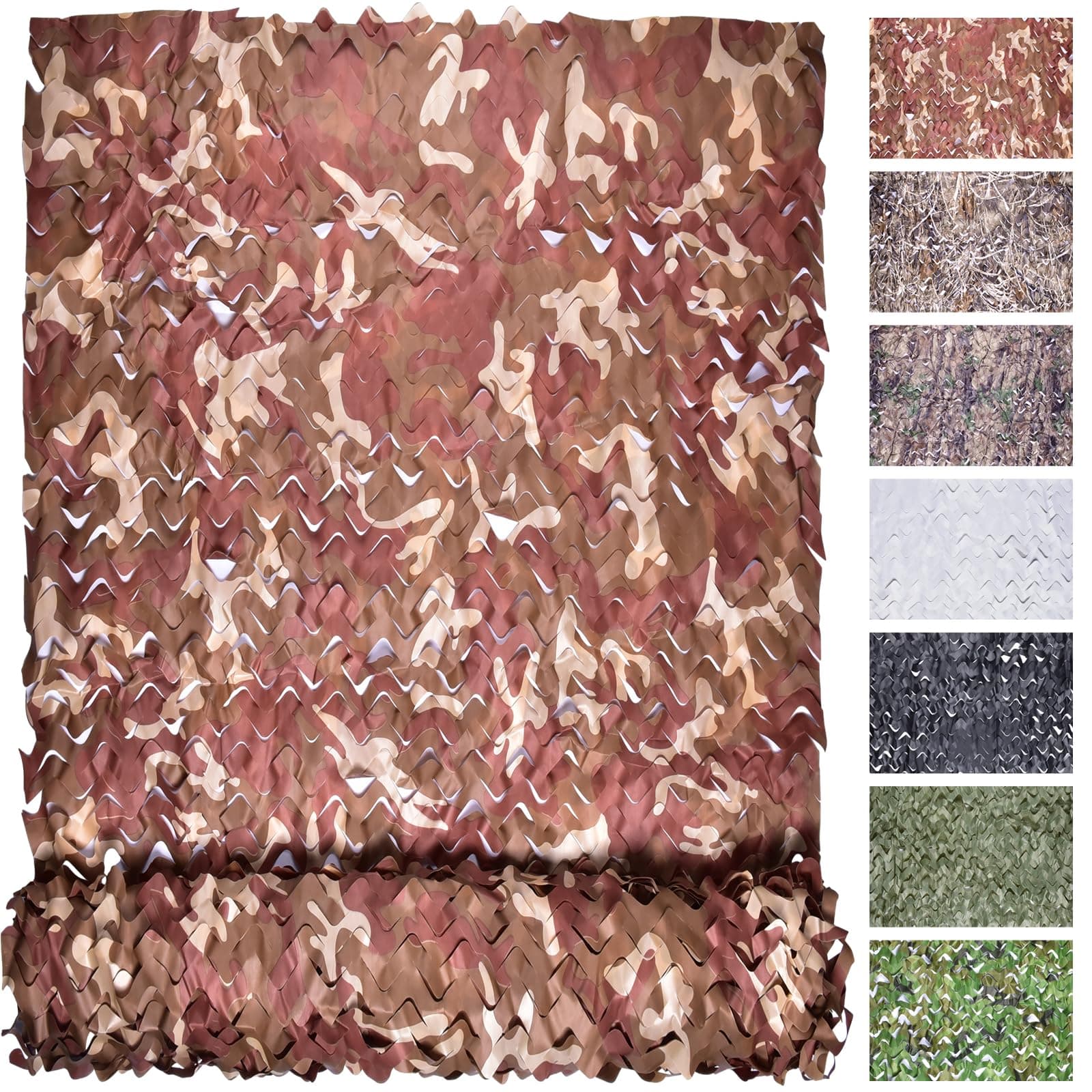 Camo Netting Camouflage Netting, Bulk Roll Mesh Netting Camouflage Nets Military Surplus for Hunting Blind Sunshade Car Cover Camping Shooting Fence Canopy Party Decorations