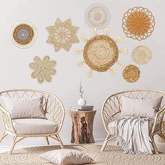 8 Pcs Boho Wall Bsket Decor