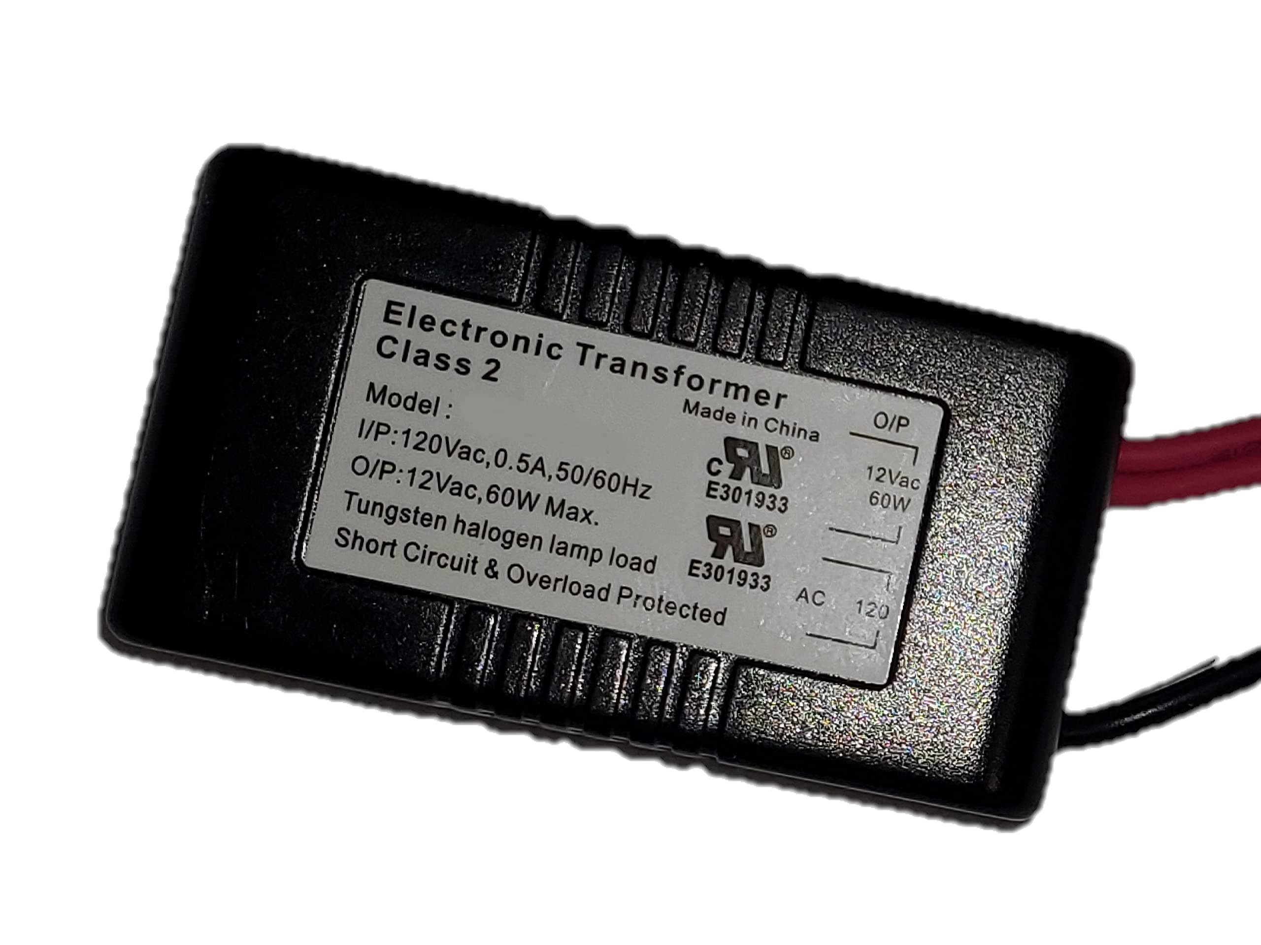 60 Watt Electronic Transformer 120 Volt IP / 12 Volt OP