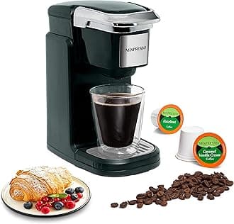 Mixpresso Single Cup Coffee Maker | Personal, Single Serve Coffee Brewer Machine, Compatible With K-Cups | Quick Brew Technology, Programmable Features, One Touch Function