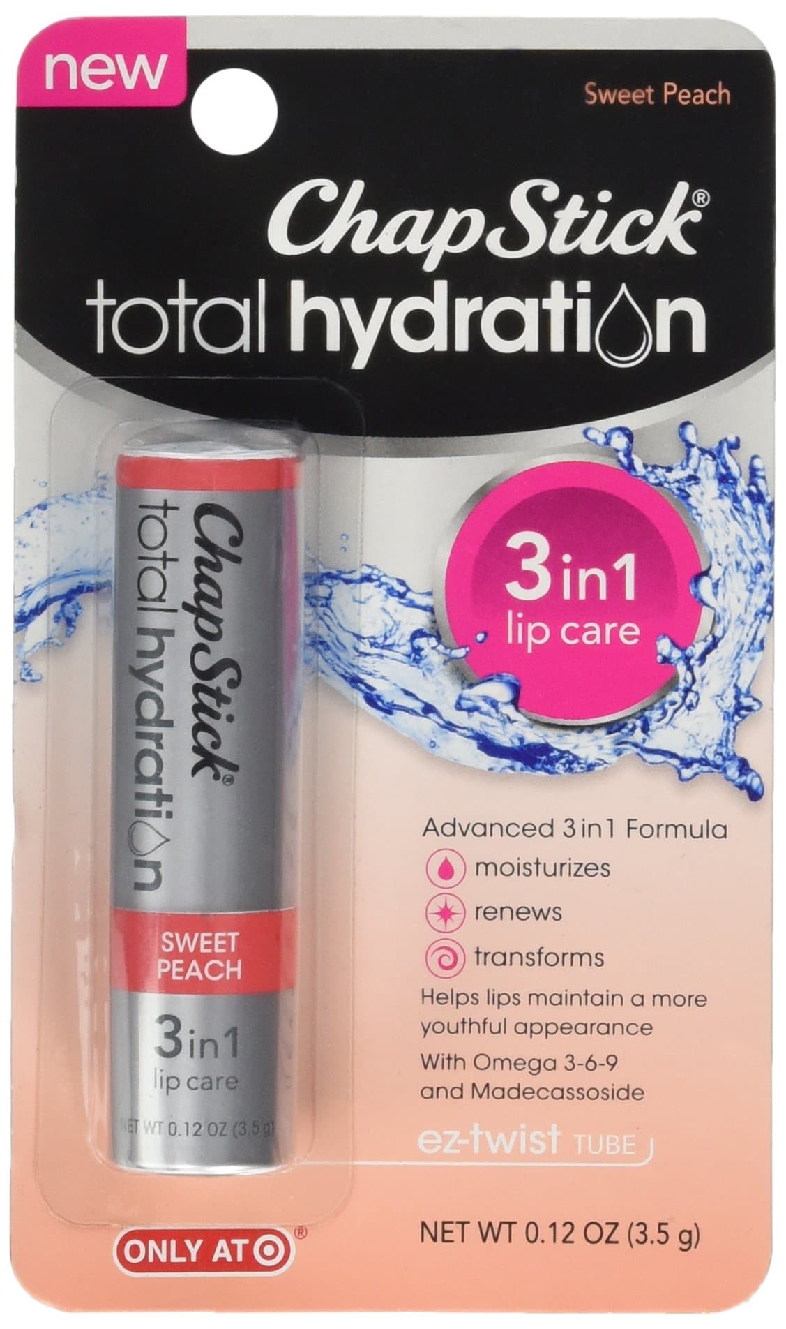 ChapStickTotal Hydration 3 in 1 Sweet Peach