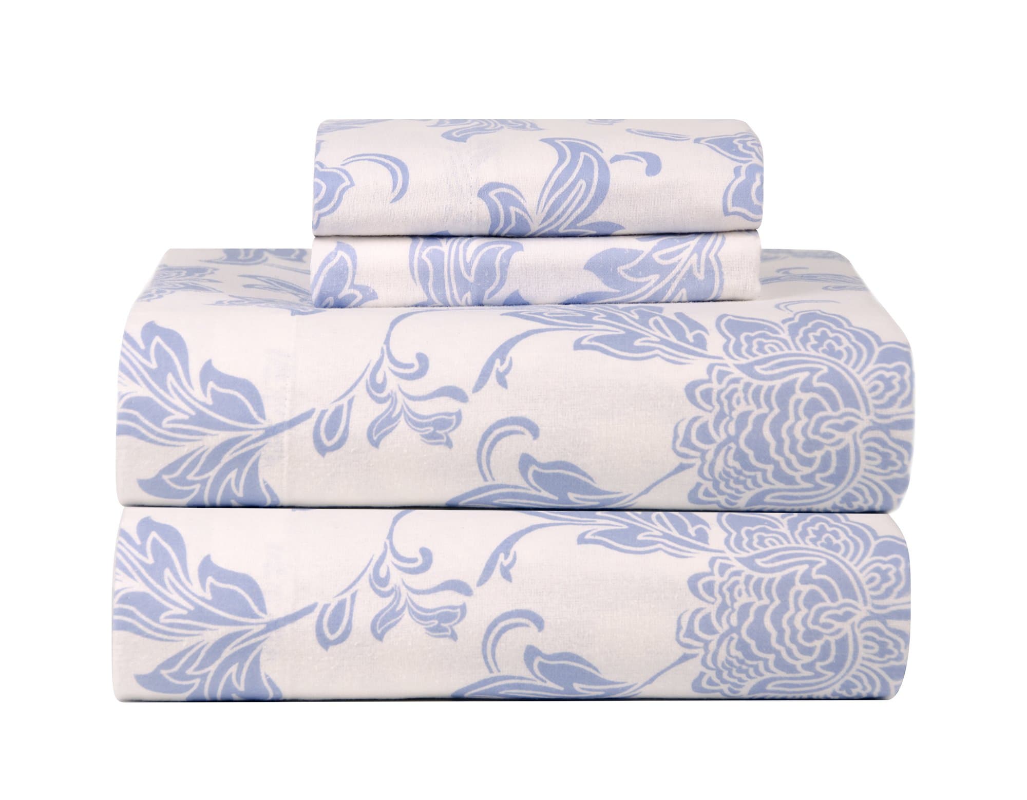 Celeste Home Ultra Soft Flannel Sheet Set with Pillowcase, King, Corsage