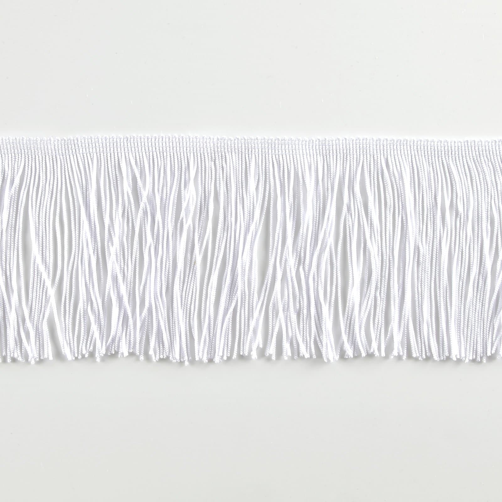 4" Chainette Fringe Trim White