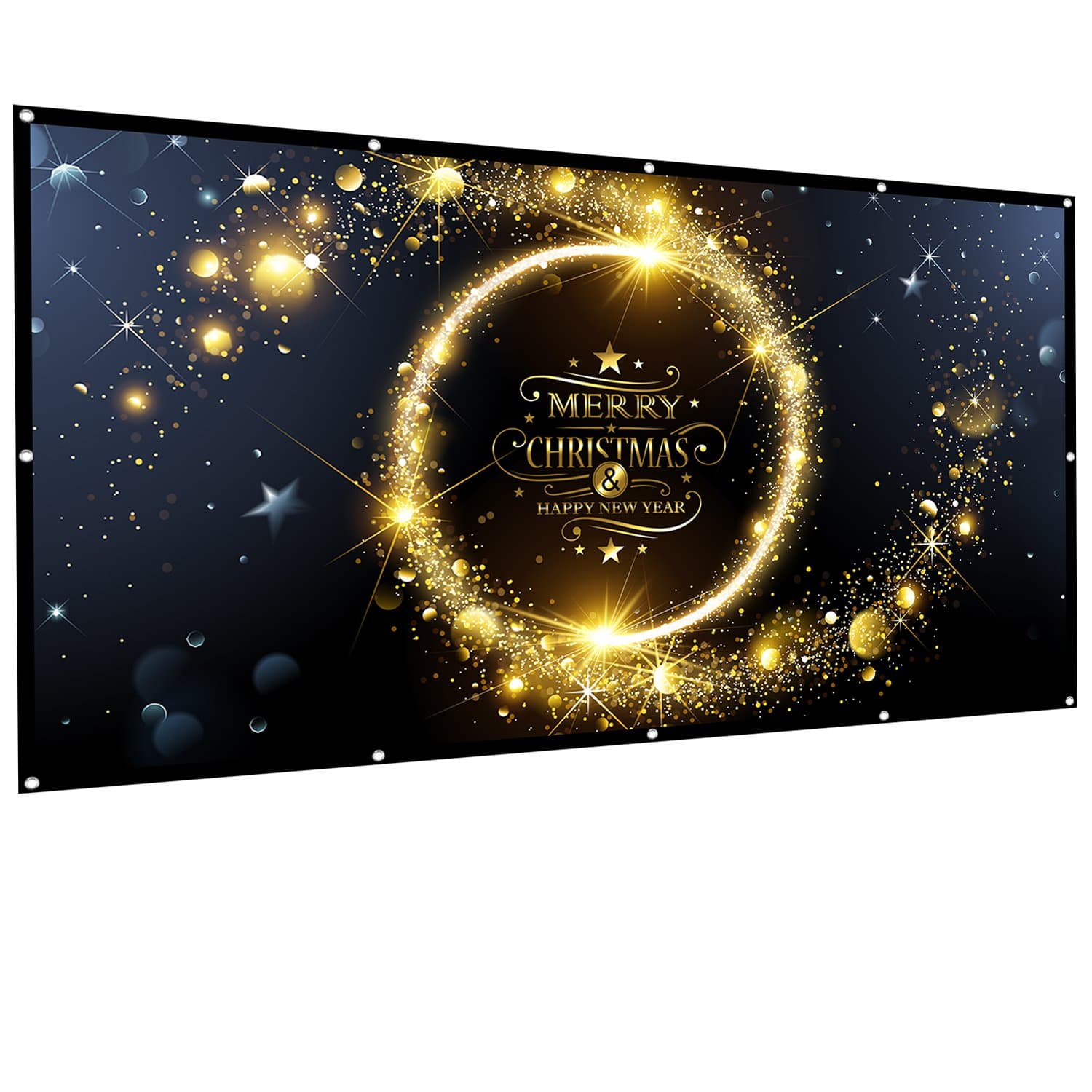 Owlenz 100 inch Projection Screen 16:9 HD Foldable Anti-Crease Portable Projector Movies Screen for Home Theater Outdoor Indoor Support Double Sided Projection, 2 lbs Only