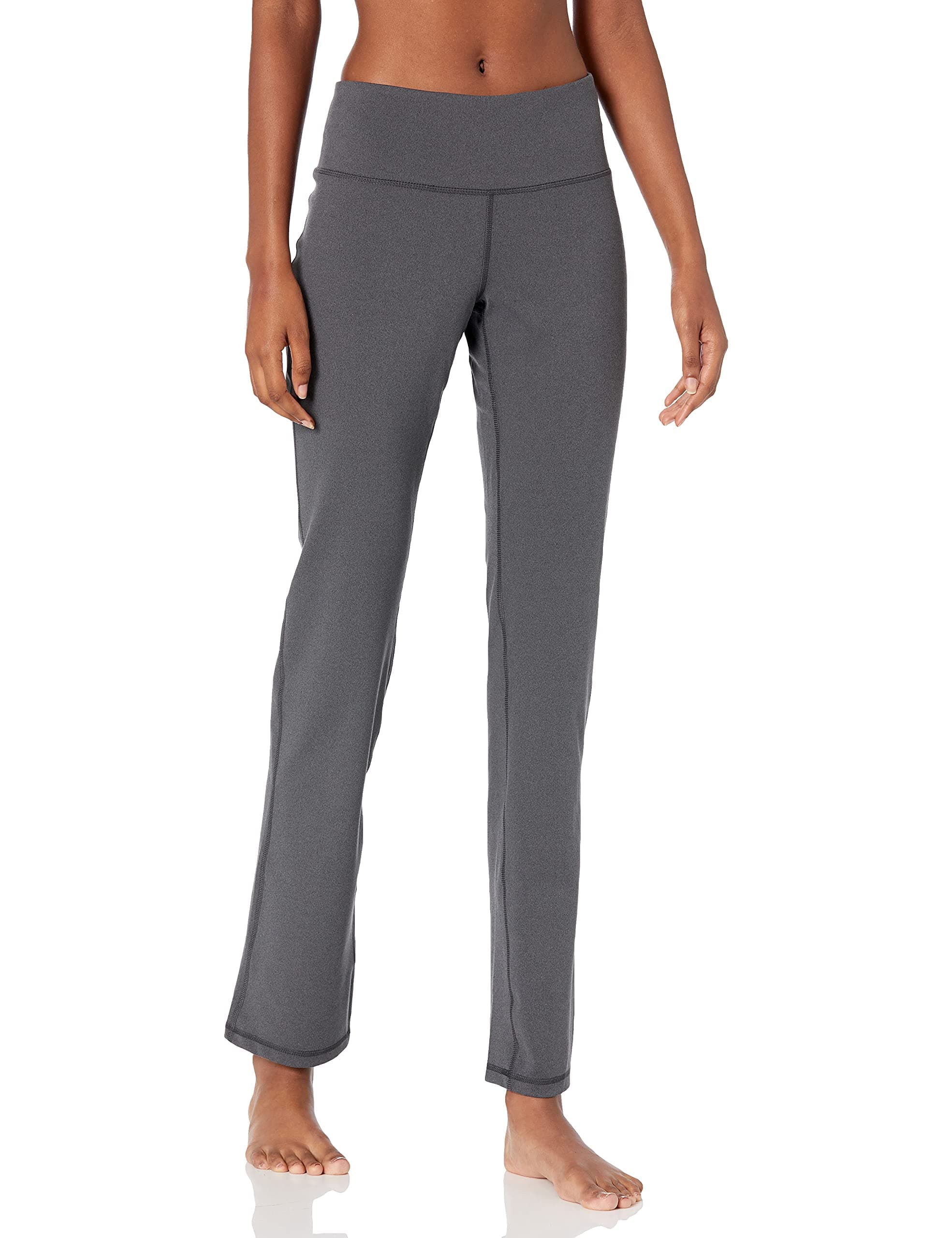 Amazon EssentialsWomen's Studio Sculpt Slim Bootcut Pant (Available in Plus Size), Charcoal Heather, Large