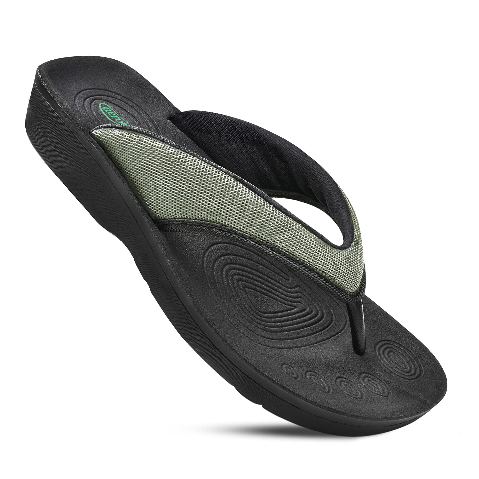 AEROTHOTIC Comfy Arch Support flip flops for women Split Toe Stylish Cushioned Strap with non-slip footbed Walking Dressy Sandals Indoor and Outdoor