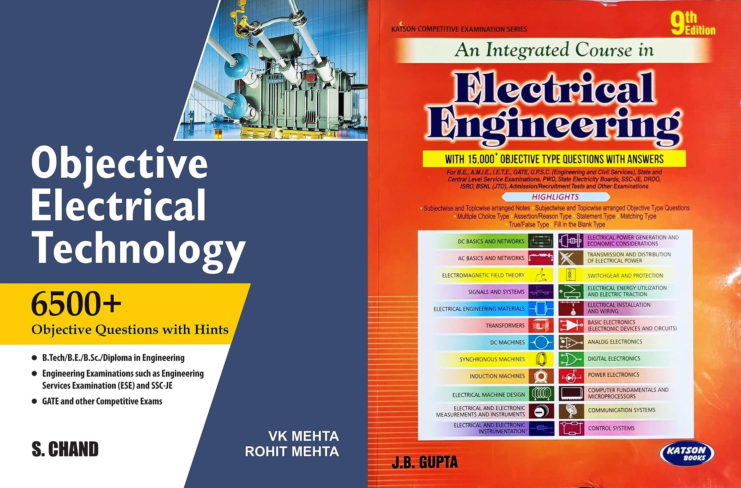 Objective Electrical Technology - VK Mehta + An Integrated Course in Electrical Engineering - JB Gupta - Set of 2 Books - Latest 2023-24/Ed. Unknown Binding – 6 September 2023