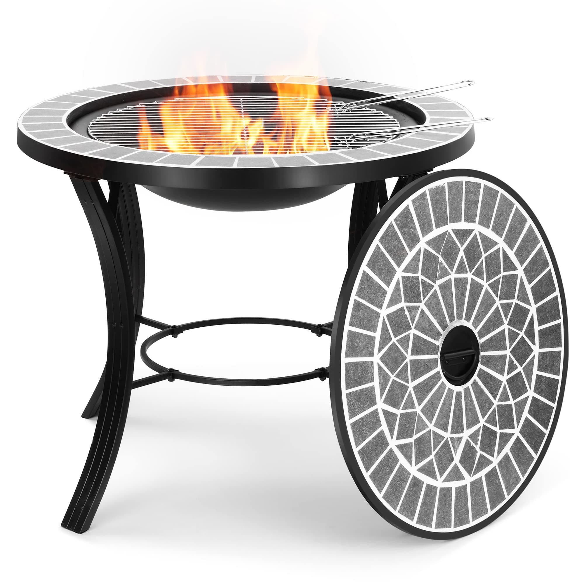 Dark Grey Mosaic Fire Pit