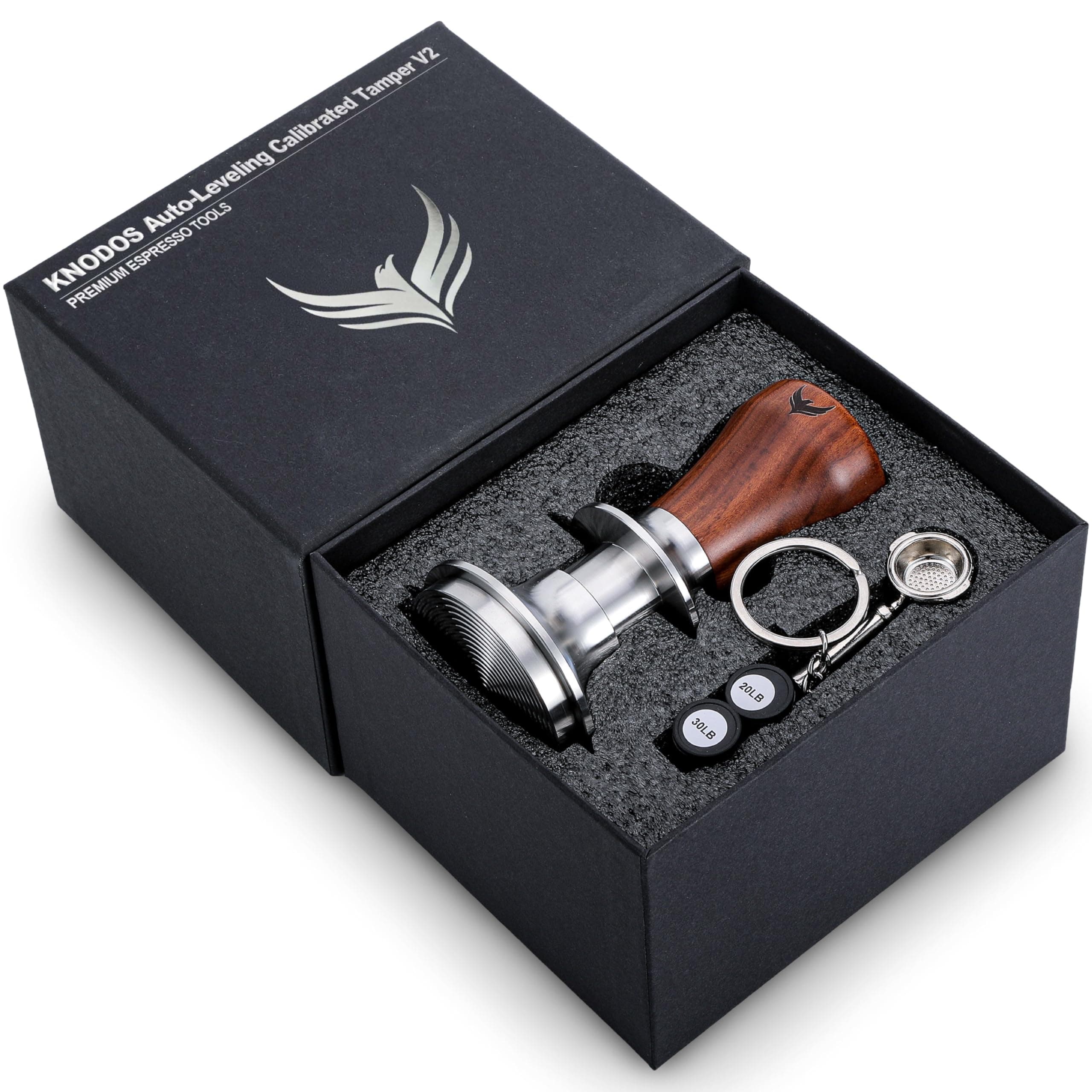 51.5mm Coffee Tamper for La Pavoni Post Millenium Models Spring-Loaded 30lbs Tamper Tool Espresso Machine Accessories Includes Gift Box