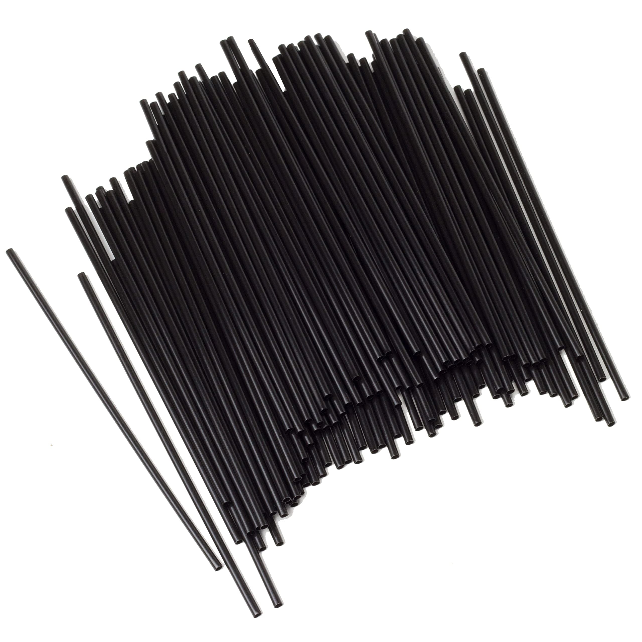 Chef Craft Select Plastic Cocktail or Coffee Stirrer Straws, 5 inch 150 piece set, Black