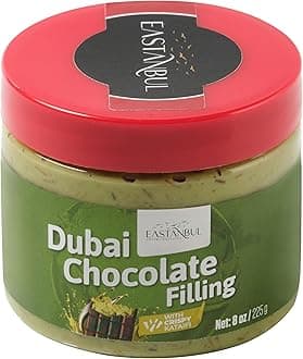 Eastanbul Dubai Chocolate Bar Mixture, 8oz, Dubai Chocolate Bar Pistachio Filling, Crispy Premium Kataifi and Pistachio Cream, Single Ingredient to Make Viral Candy, No Palm Oil