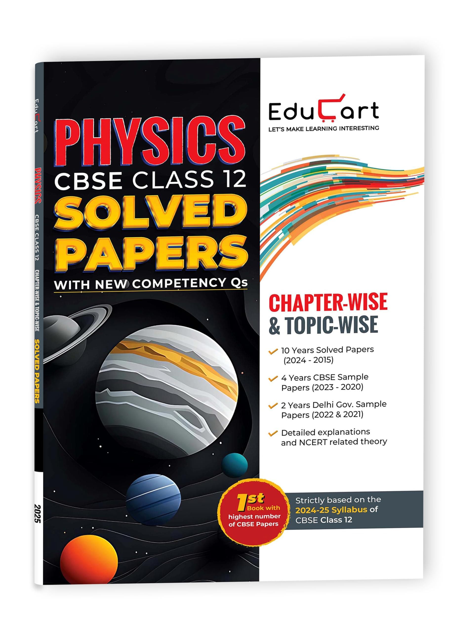 Educart Physics Class 12 Chapter-Wise Solved Papers for 2024 | CBSE 2023-24