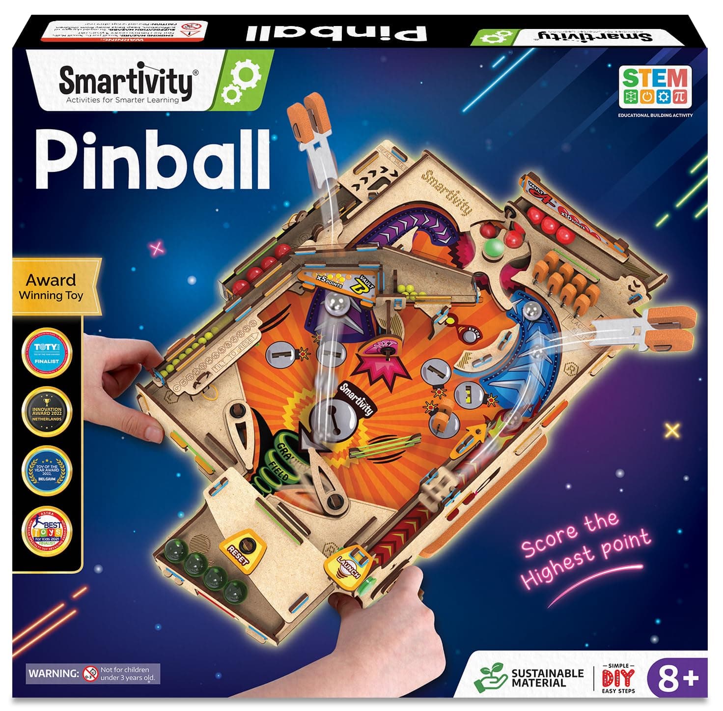 Smartivity Pinball Machine STEM DIY Fun Toy, Educational & Construction based Activity Game Kit for Kids 8 to 14, Best Gift for Boys & Girls, Learn Science Engineering Project