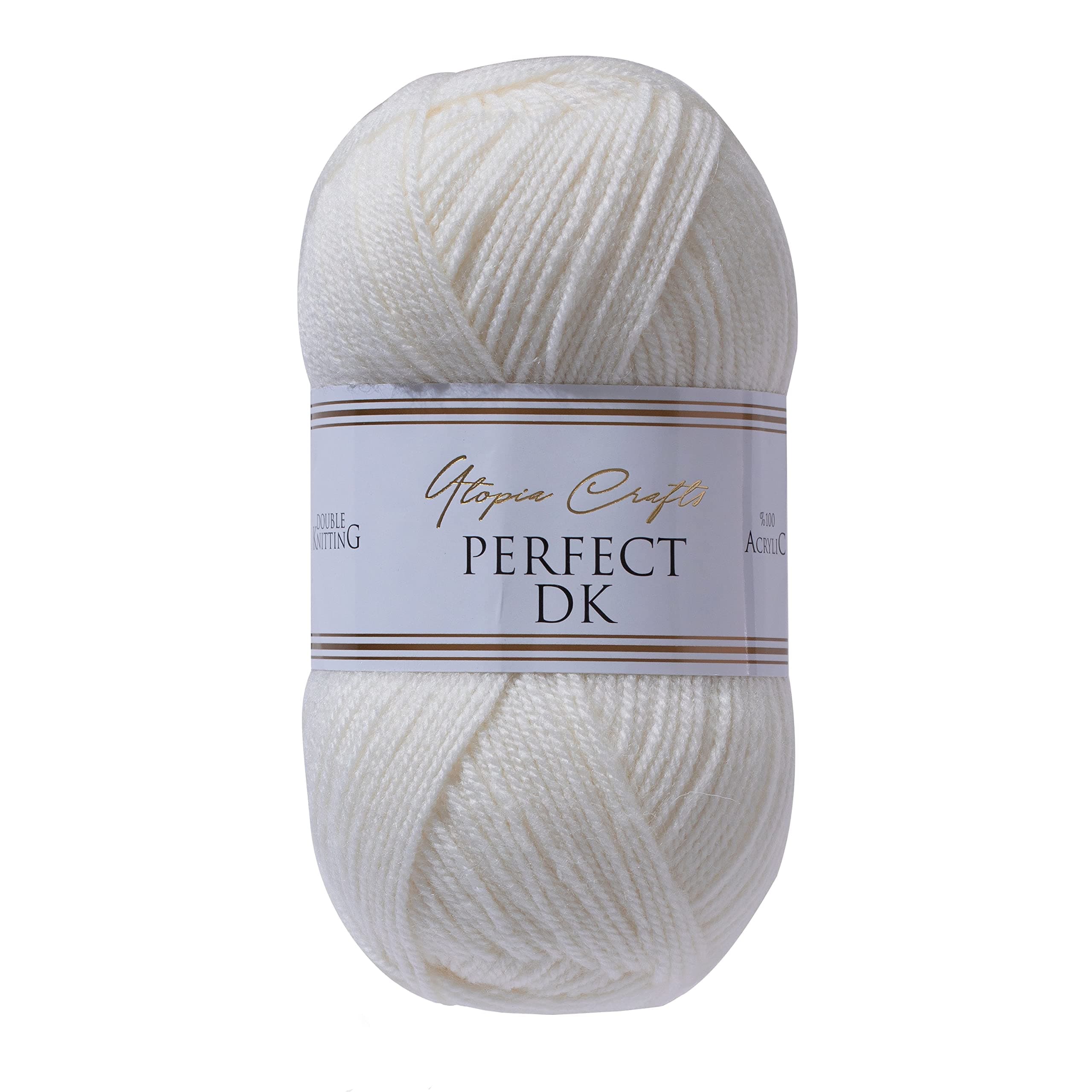 Utopia Crafts DK Double Knitting Yarn, 100g (Ivory)