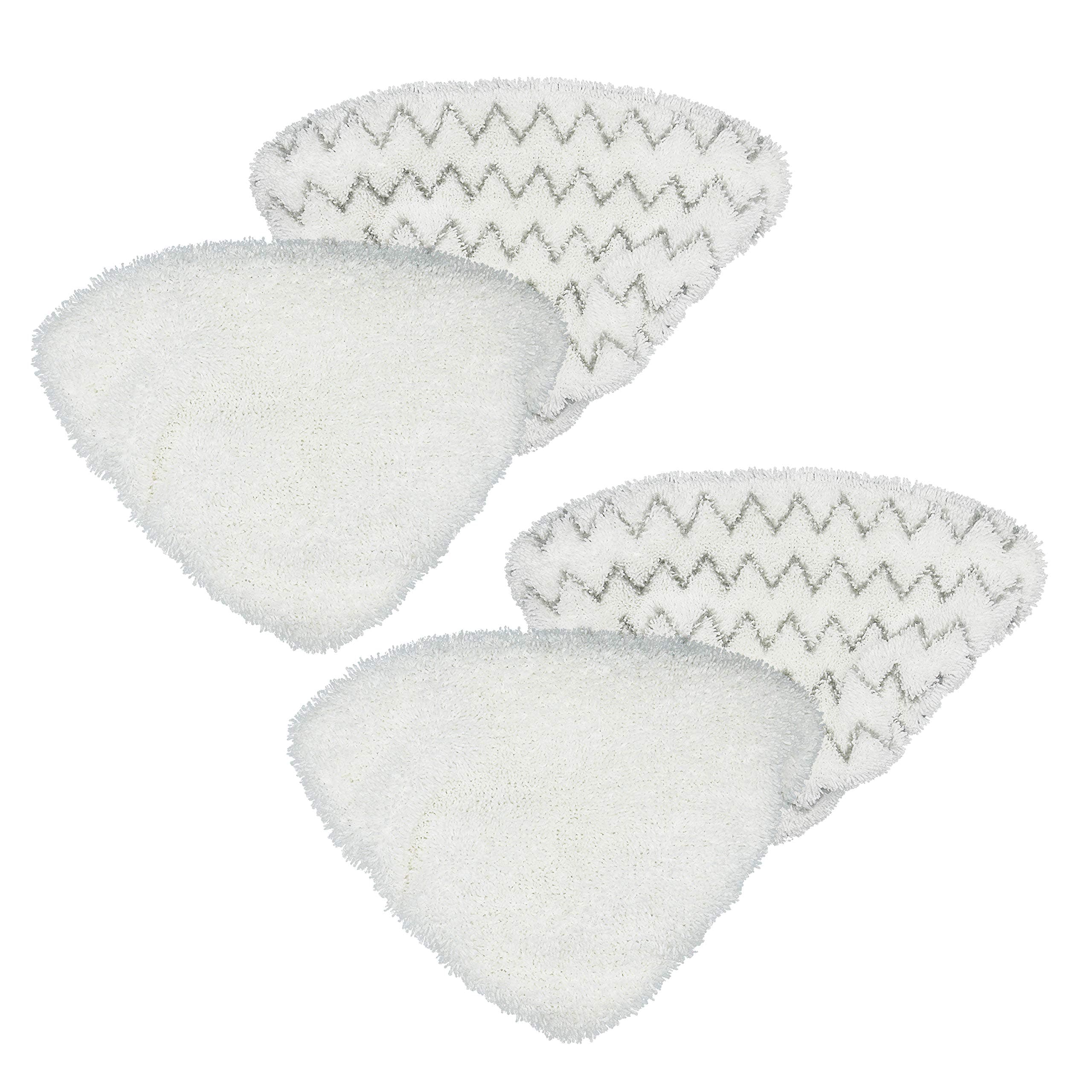Replacement Steam Mop Pads, Compatible with Bissell PowerEdge and PowerForce Lift-Off Steam Mop 2078, 2165, 20781 Series Mop Pads Refill, 4-Pack (2 Soft + 2 Scrubby)