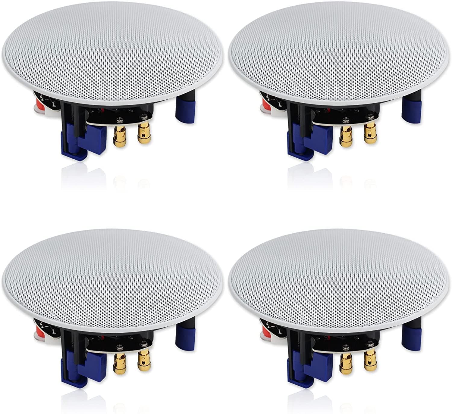 320 Watts 2 Way Flush Mount in Ceiling Speakers 4 Inches for Bathroom, Kitchen,Living Room,Office 4 Speakers