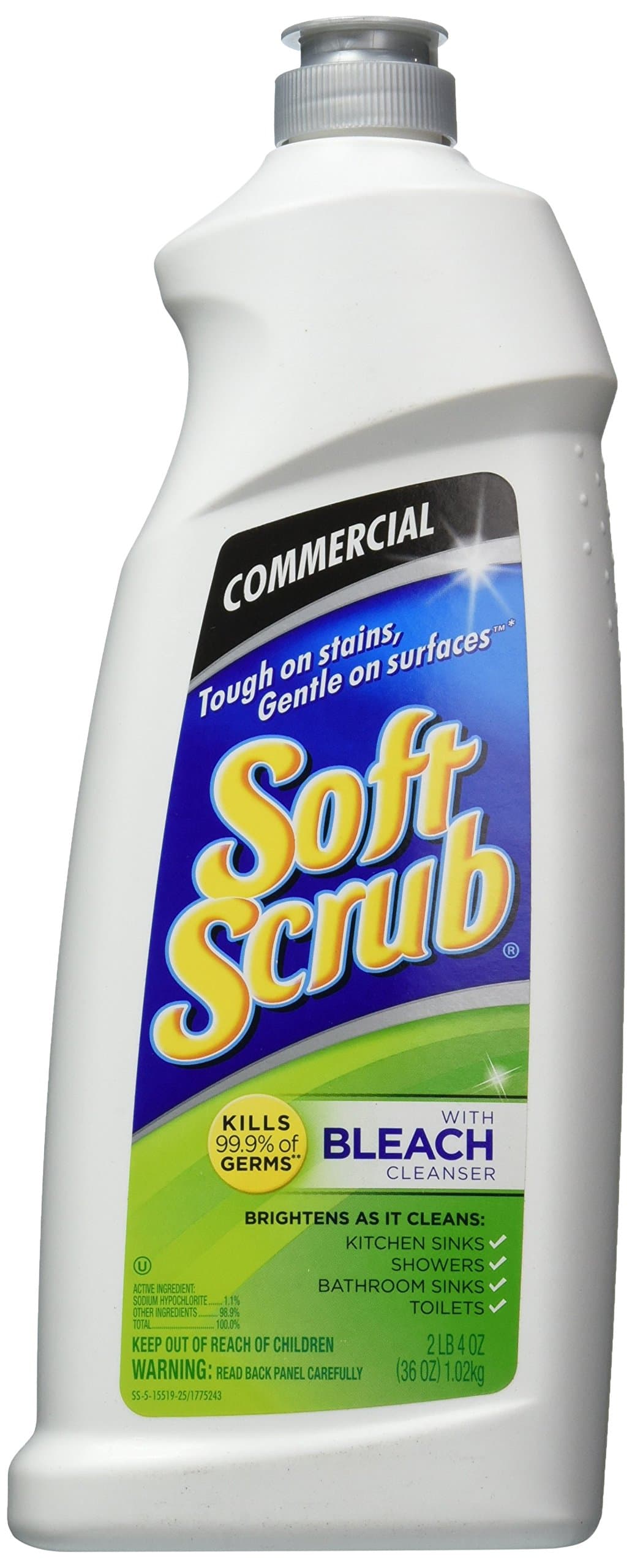 Soft Scrub® Commercial Cleanser with Bleach, 36 oz.