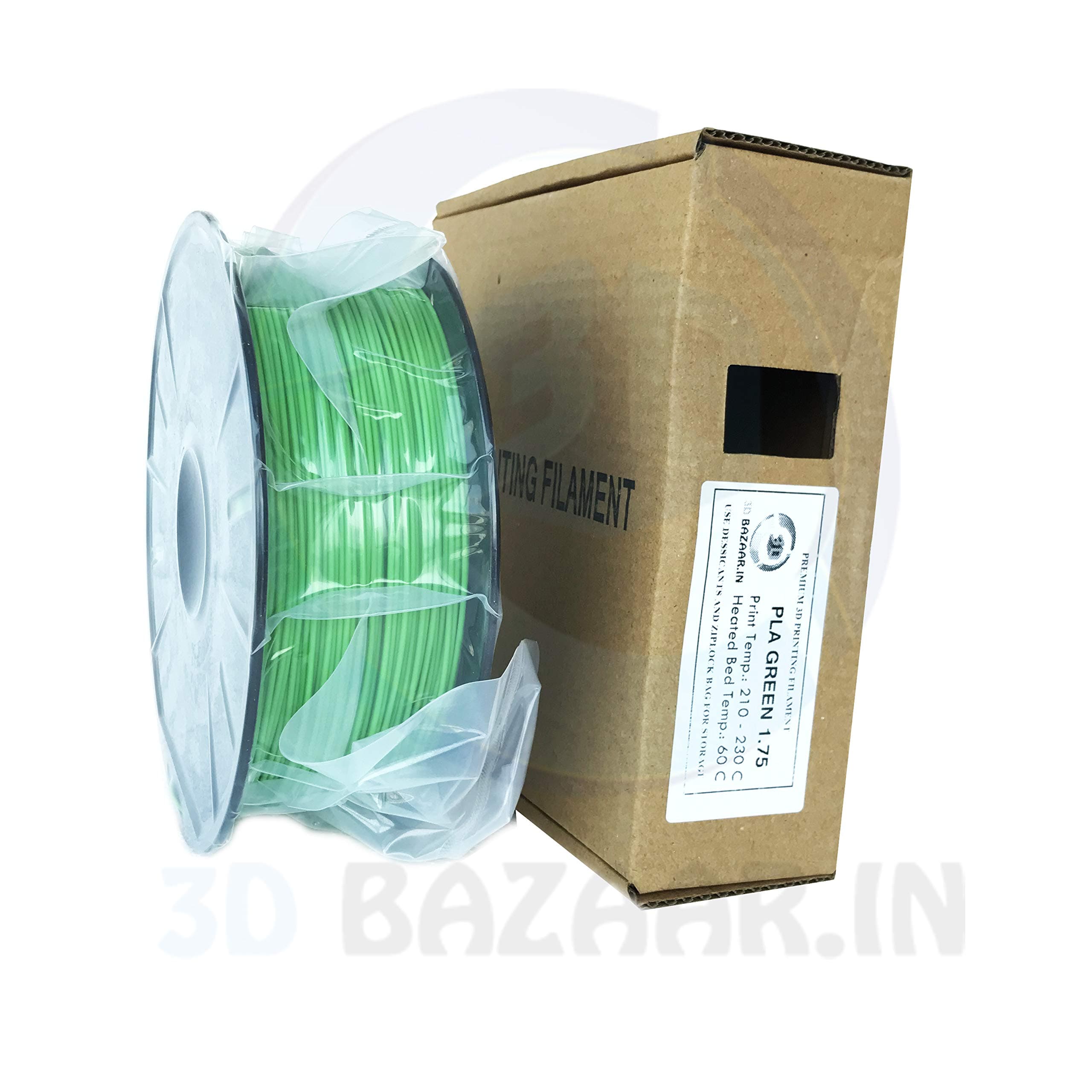 3D Bazaar 1 Kg PLA 3D Filament (1.75 mm, Green)