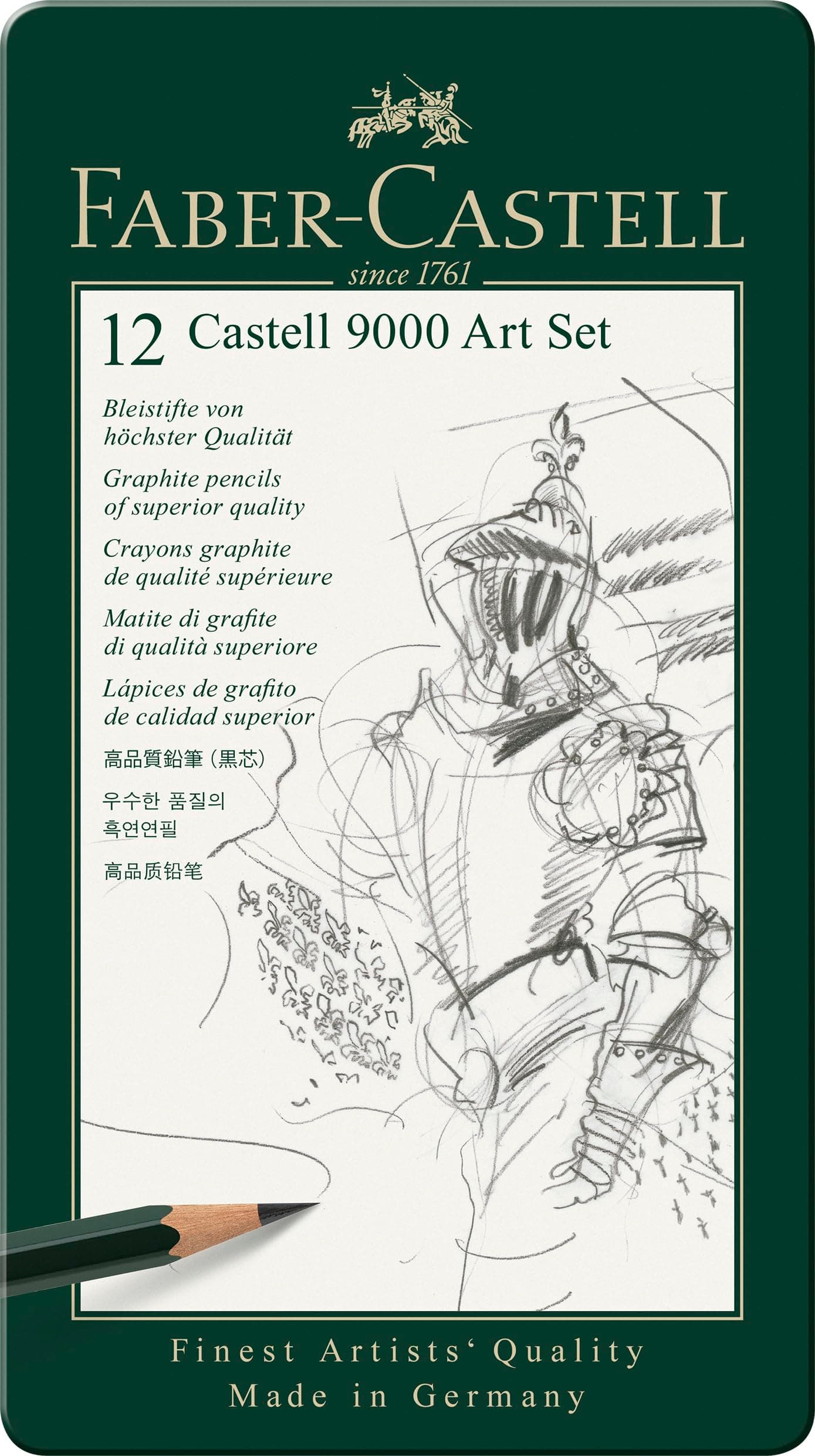 Faber-Castell 9000 Graphite Sketch Pencil Sets Art 8B - 2H set of 12