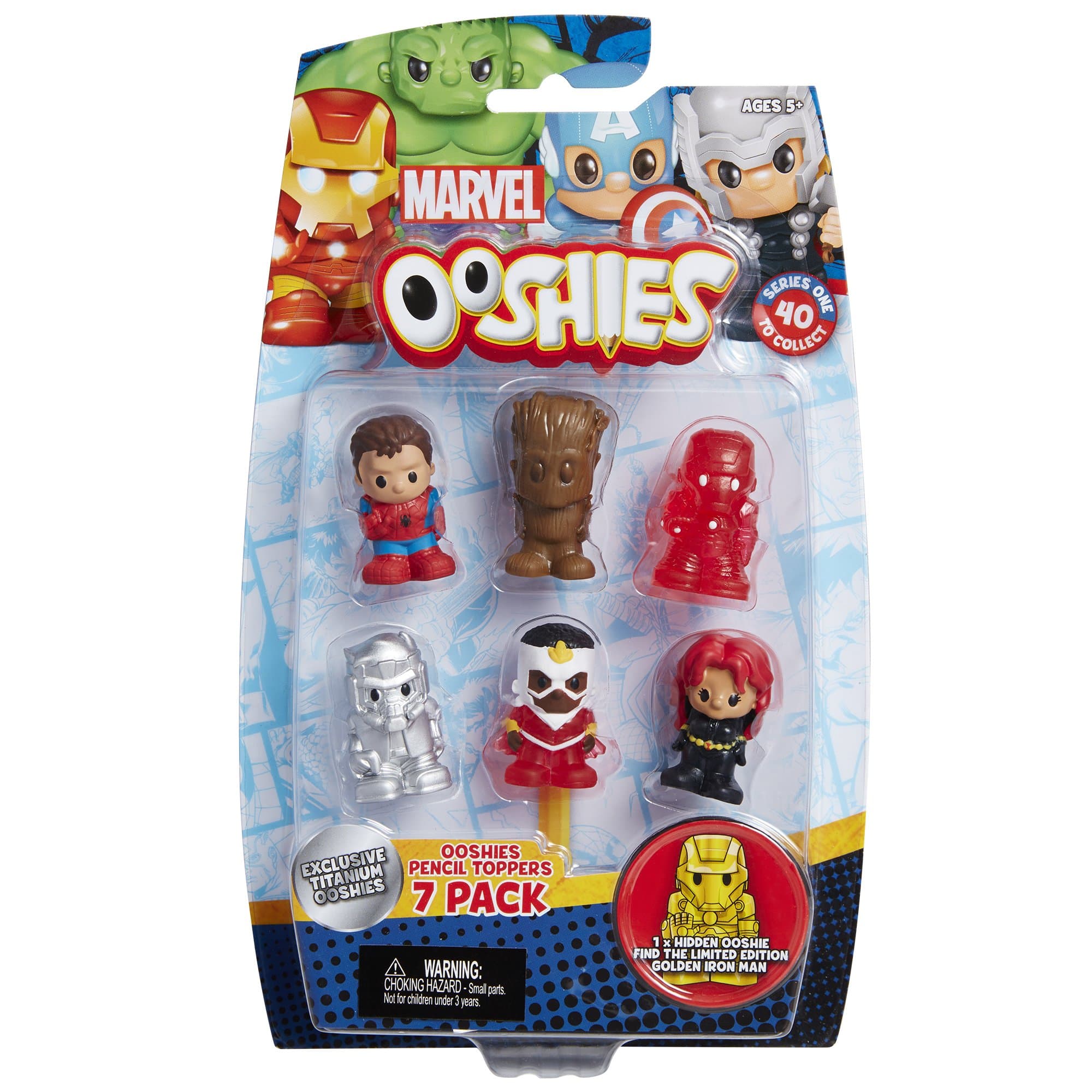 Ooshies Set 3 "Marvel Series 1" Action Figure (7 Pack)