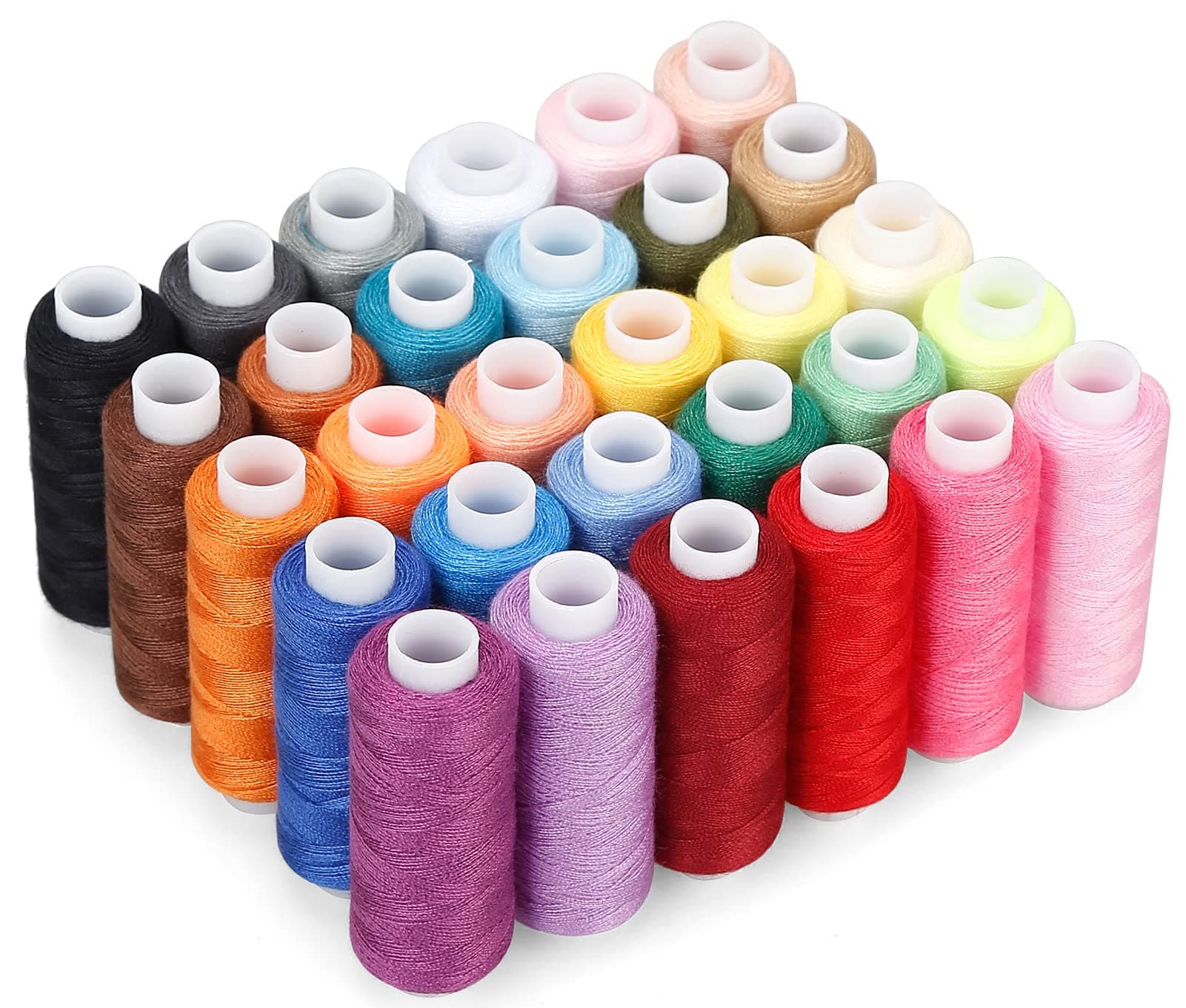 Sewing Threads Kits, 30 Colors Polyester 250 Yards Per Spools for Hand Sewing & Embroidery