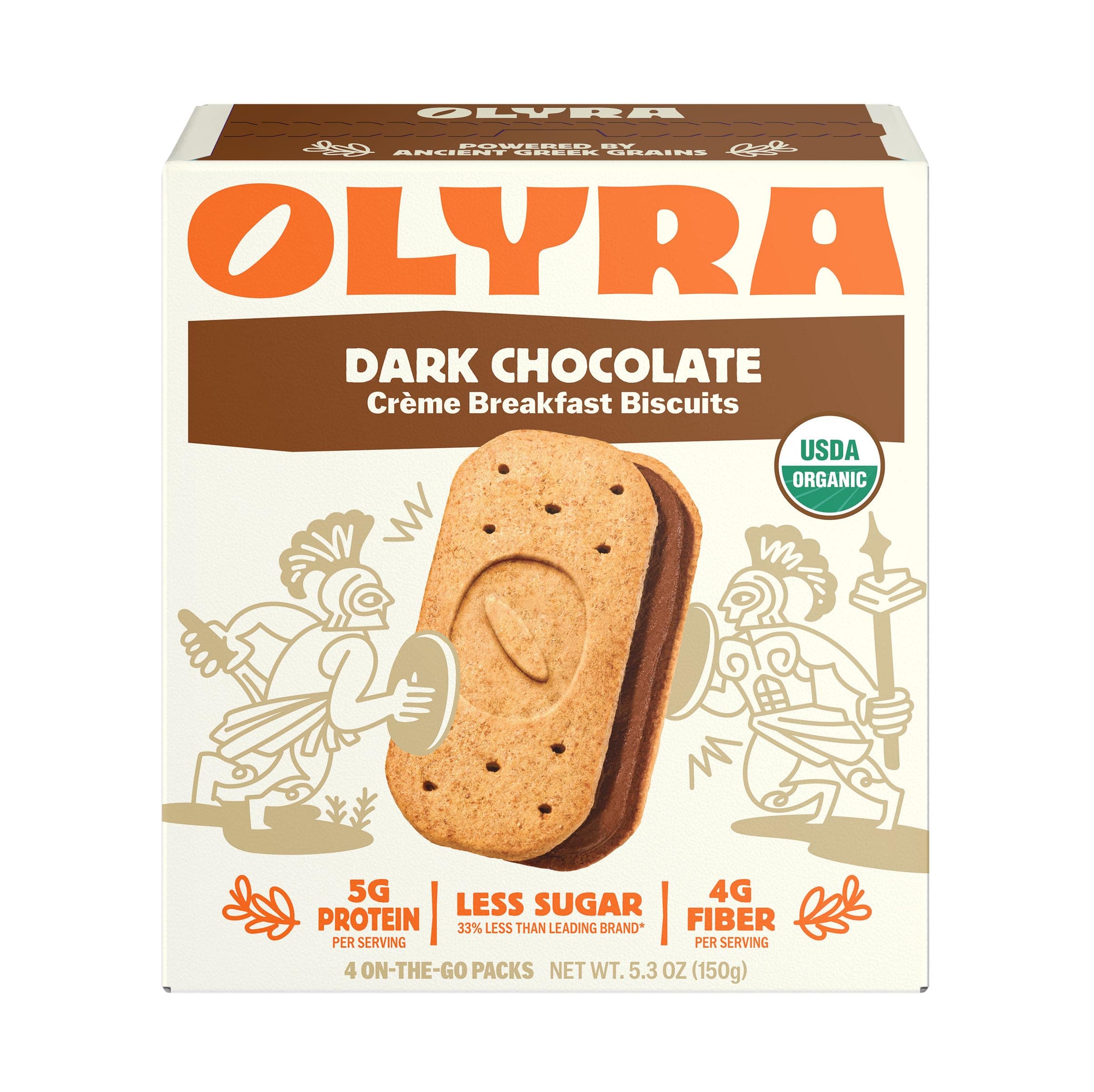 Olyra, Olyra Dark Chocolate Breakfast Biscuit 4 Count, 1.32 Ounce