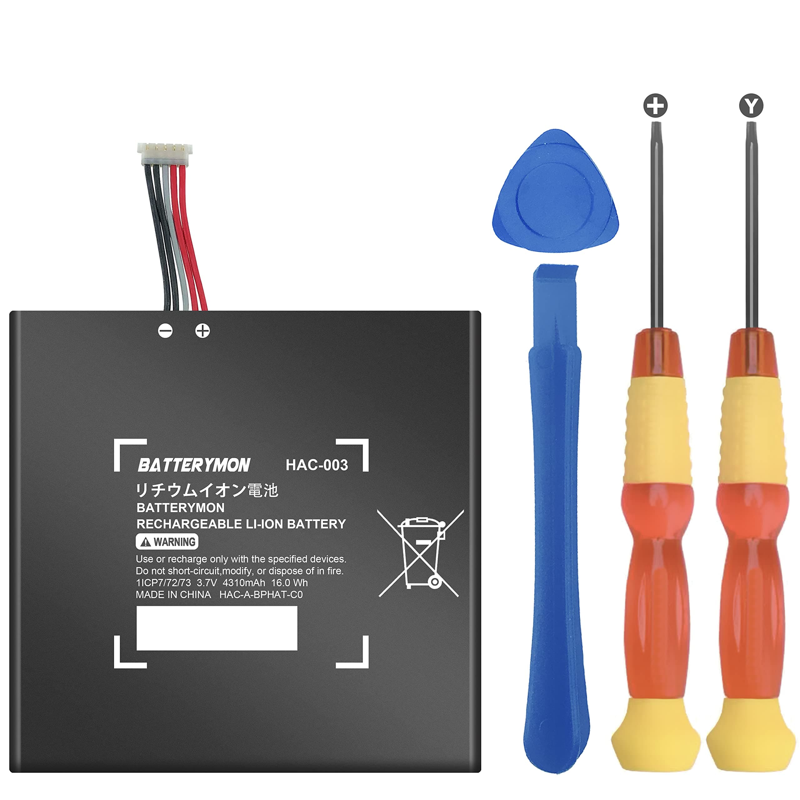 HAC-003 Battery Compatible with Switch 2017 Game Console HAC-001 HAC-A-BPHAT-C0 HAC-S-JP/EU-C0 (3.7V 16Wh)